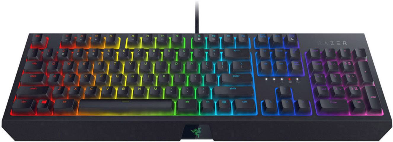 Razer BlackWidow Green Switch USB-Gaming-Tastatur Beleuchtet, Integrierter Profilspeicher Deutsch, QWERTZ, Windows® Schwarz