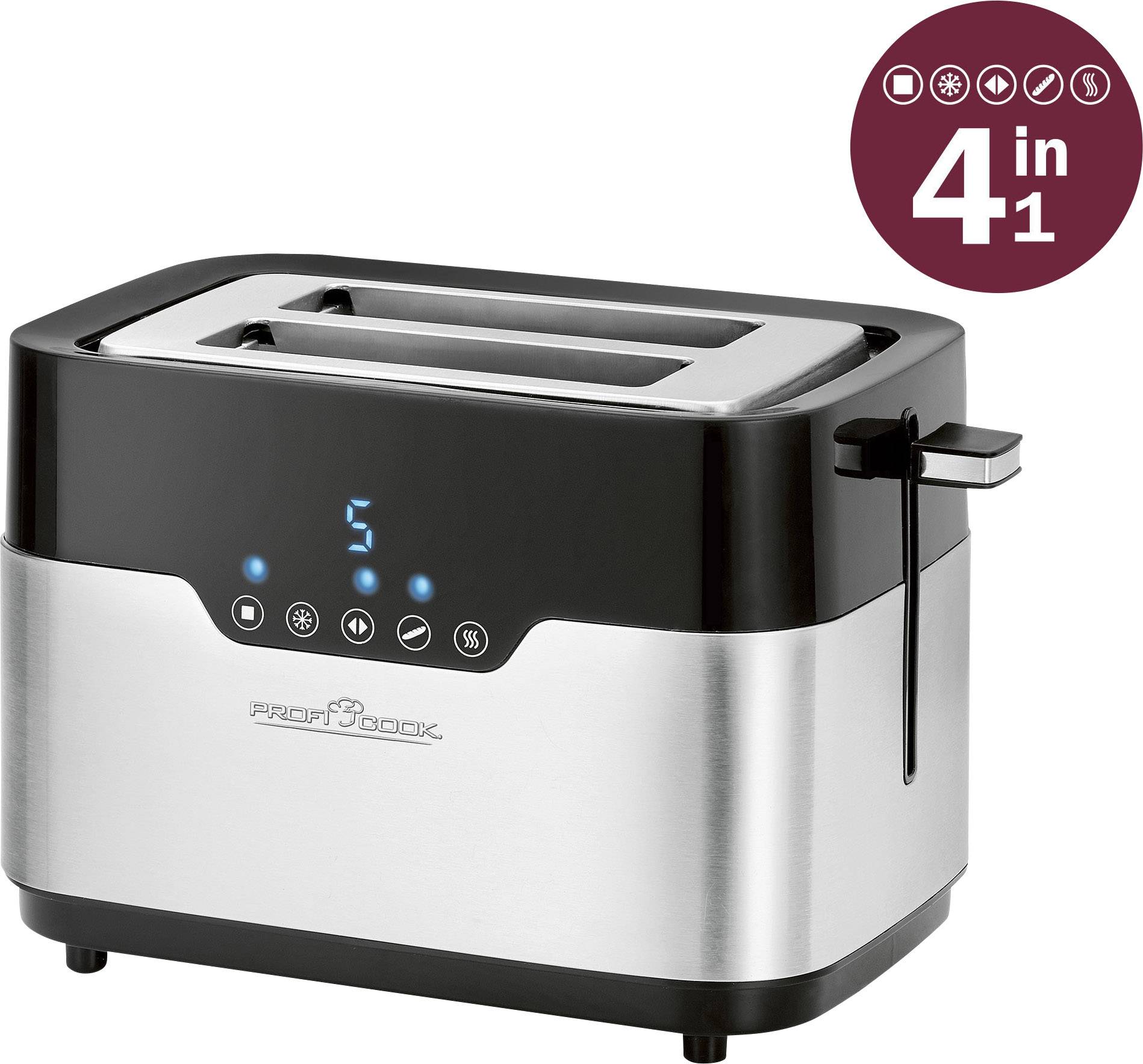 Profi Cook PC-TA 1170 Toaster Schwarz, Edelstahl