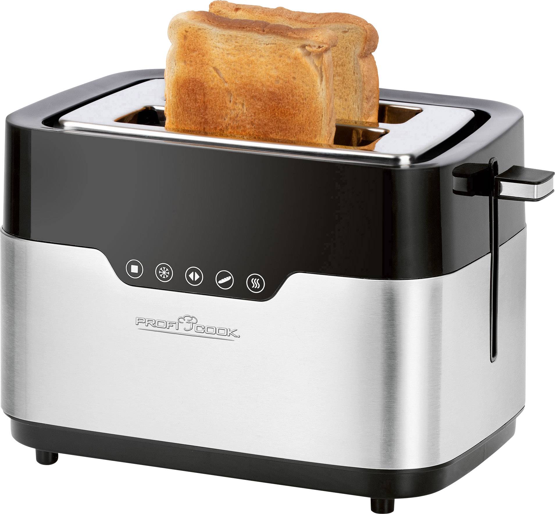 Profi Cook PC-TA 1170 Toaster Schwarz, Edelstahl