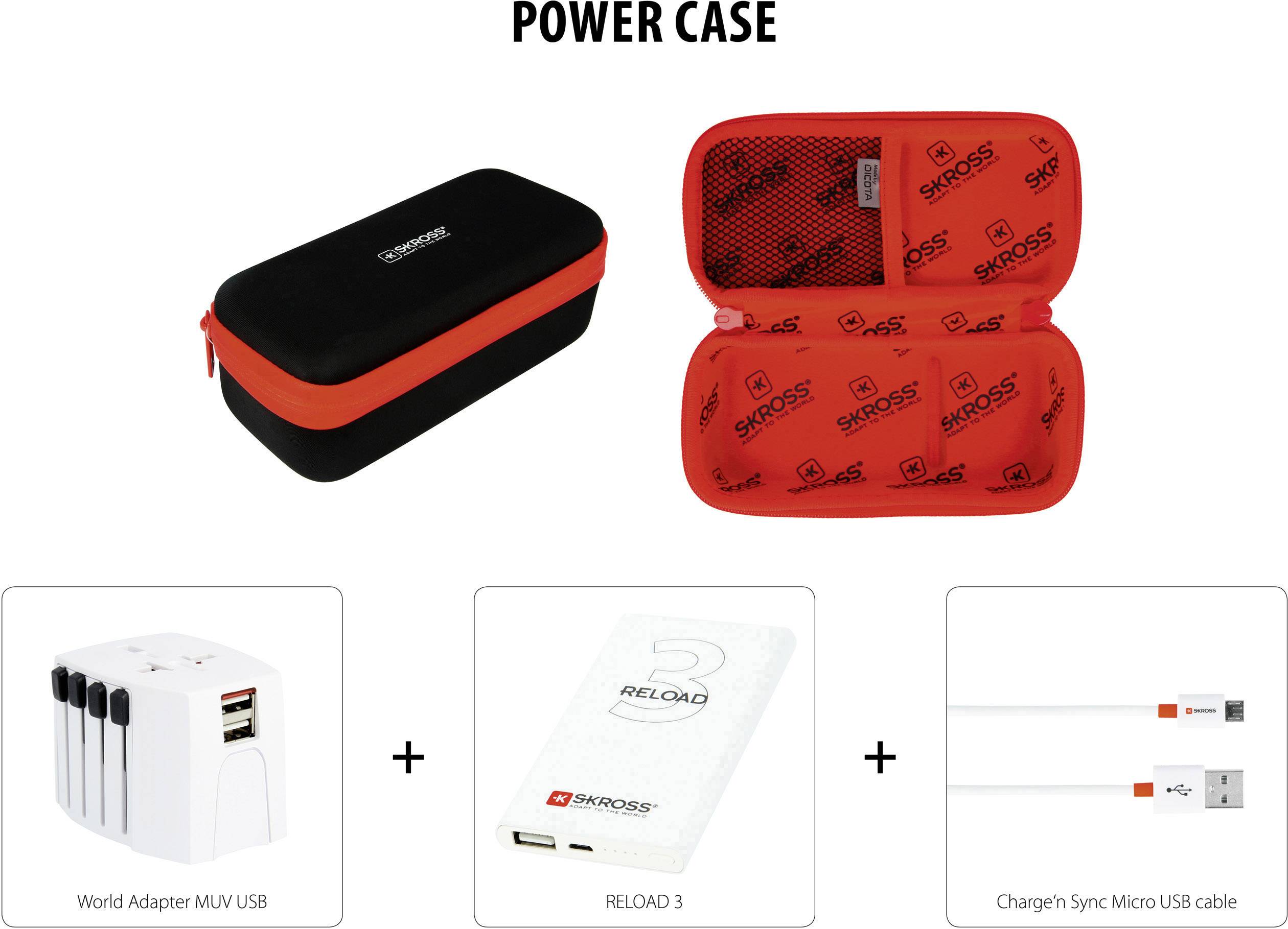 Skross 6.100551-X Reiseadapter-Bundle Power Case Bundle
