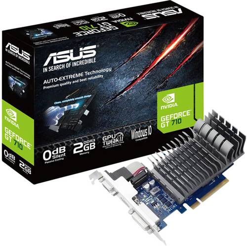 Asus Grafikkarte Nvidia GeForce GT710 2GB DDR3-RAM PCIe x16 HDMI®, DVI, VGA
