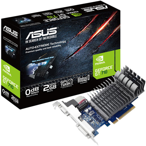 Asus Grafikkarte Nvidia GeForce GT710 2 GB DDR3-RAM PCIe x16 HDMI®, DVI, VGA