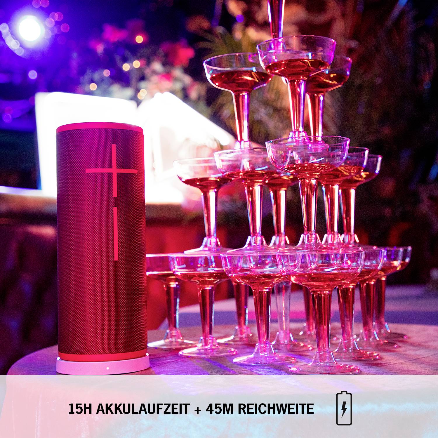 Ultimate Ears Boom 3 Bluetooth® Lautsprecher tragbar, schockresistent, staubfest, wasserdicht Rot