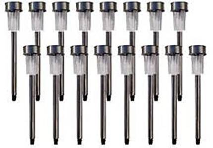 16 Stück LED Solar-Gartenleuchten Fackel