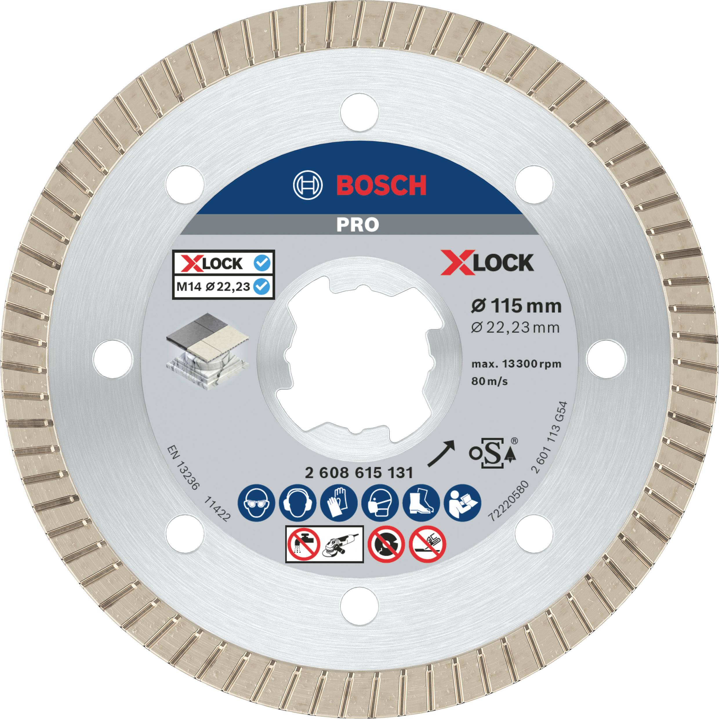 Bosch Accessories 2608615131 Diamanttrennscheibe Durchmesser 115mm 1St.