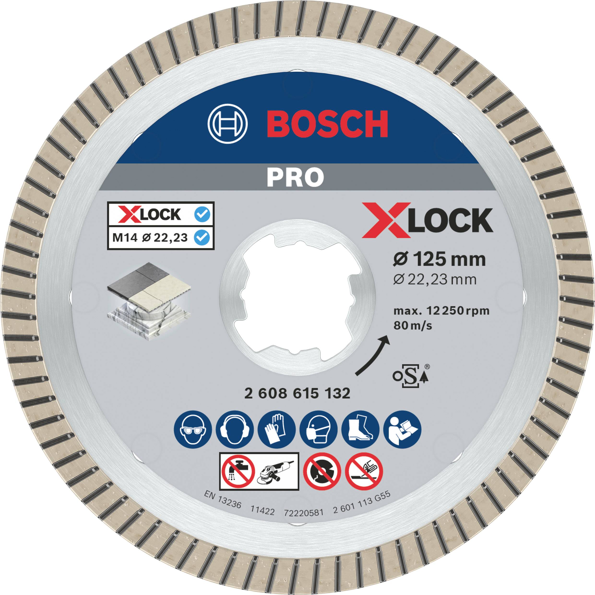 Bosch Accessories 2608615132 Diamanttrennscheibe Durchmesser 125 mm 1 St.