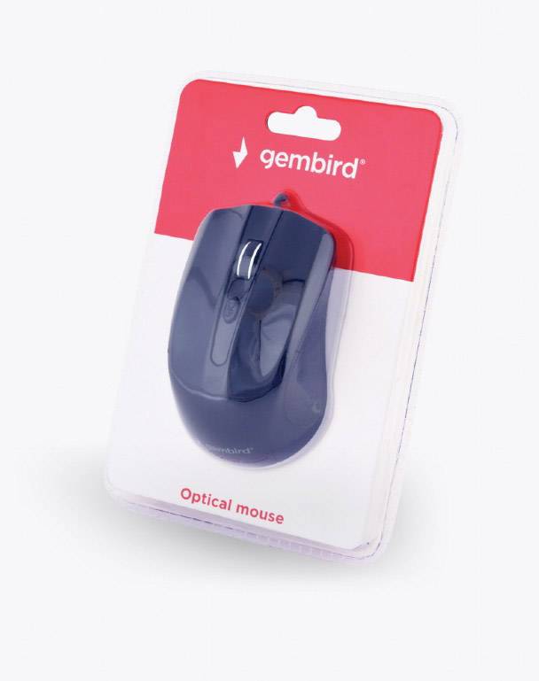 Gembird MUS-4B-01 Maus USB Optisch Schwarz 4 Tasten 800 dpi, 1000 dpi, 1200 dpi