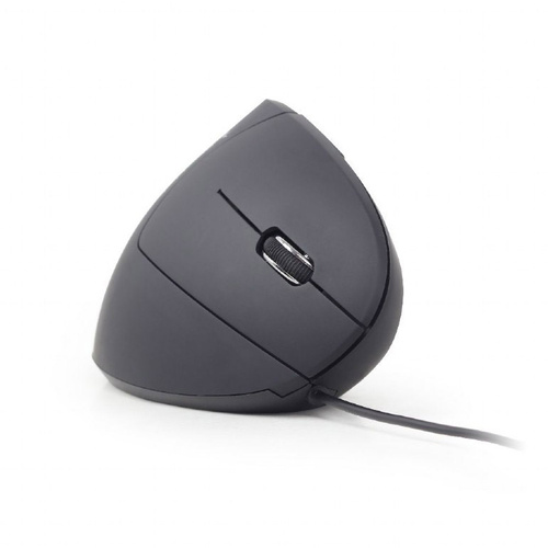 Gembird MUS-ERGO-01 Maus, Ergonomische Maus USB Optisch Schwarz 6 Tasten 1200 dpi, 1600 dpi, 2400 dpi, 3200 dpi Ergonomisch