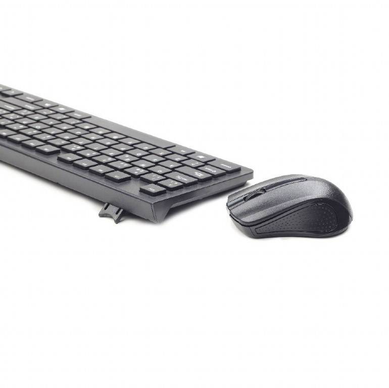 Gembird KBS-WCH-01-DE Funk Tastatur, Maus-Set Deutsch, QWERTZ, Windows® Grau