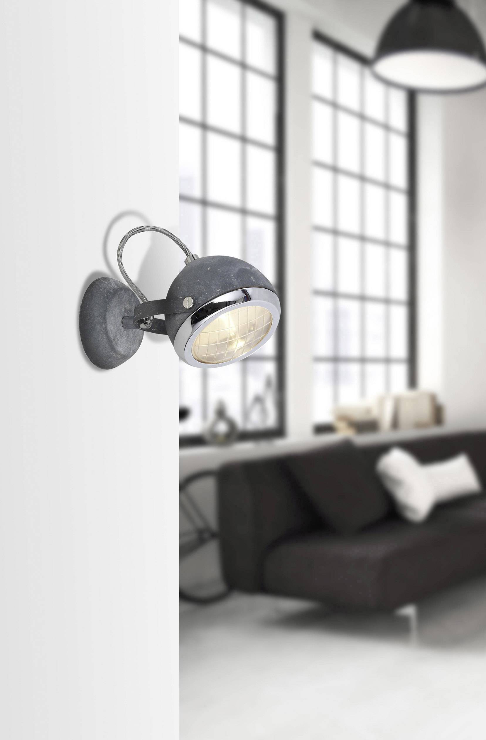 Brilliant Rider 14910/70 Wandstrahler G9 33 W LED Beton-Grau