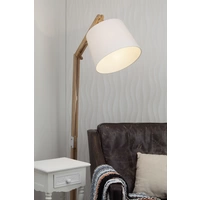 Brilliant Carlyn 09958A75 Stehlampe LED E27 60W Holz (hell), Weiß Brilliant Carlyn 09958A75 Stehlampe LED E27 60W Holz (hell), Weiß