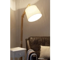 Brilliant Carlyn 09958A75 Stehlampe LED E27 60W Holz (hell), Weiß Brilliant Carlyn 09958A75 Stehlampe LED E27 60W Holz (hell), Weiß