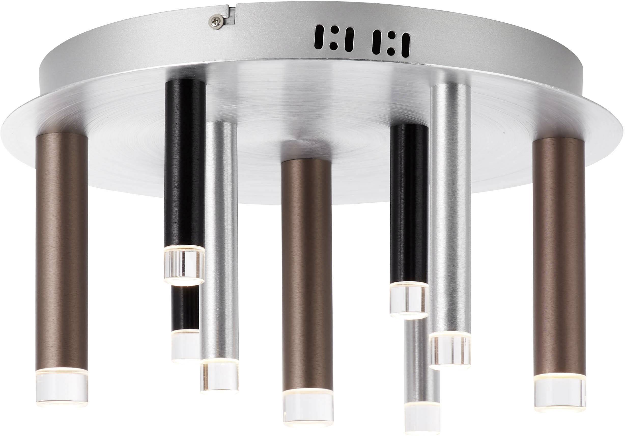 Brilliant G93766/21 Cembalo LED-Deckenleuchte LED LED fest eingebaut 36 W Aluminium, Schwarz, Braun