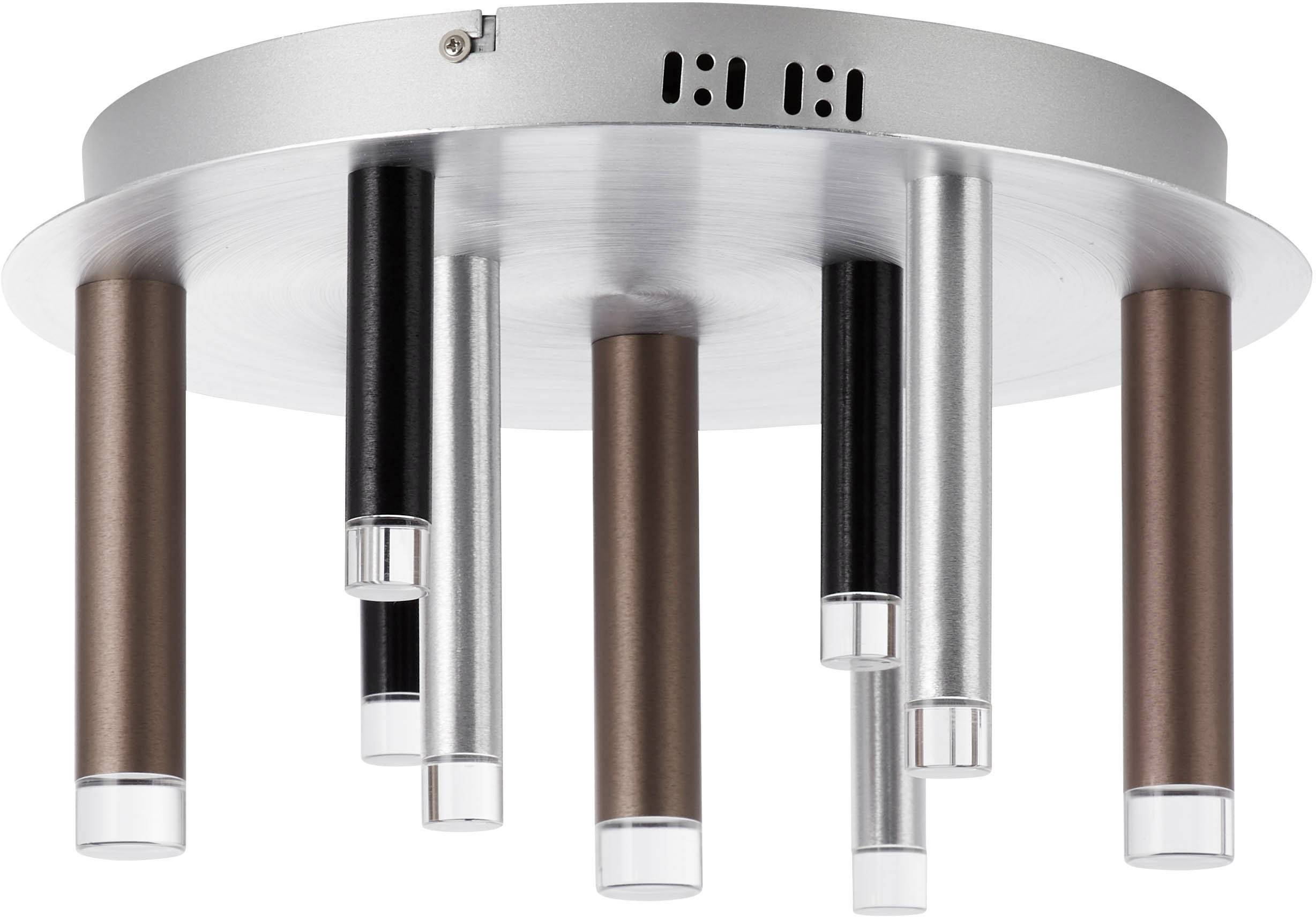 Brilliant G93766/21 Cembalo LED-Deckenleuchte LED LED fest eingebaut 36 W Aluminium, Schwarz, Braun