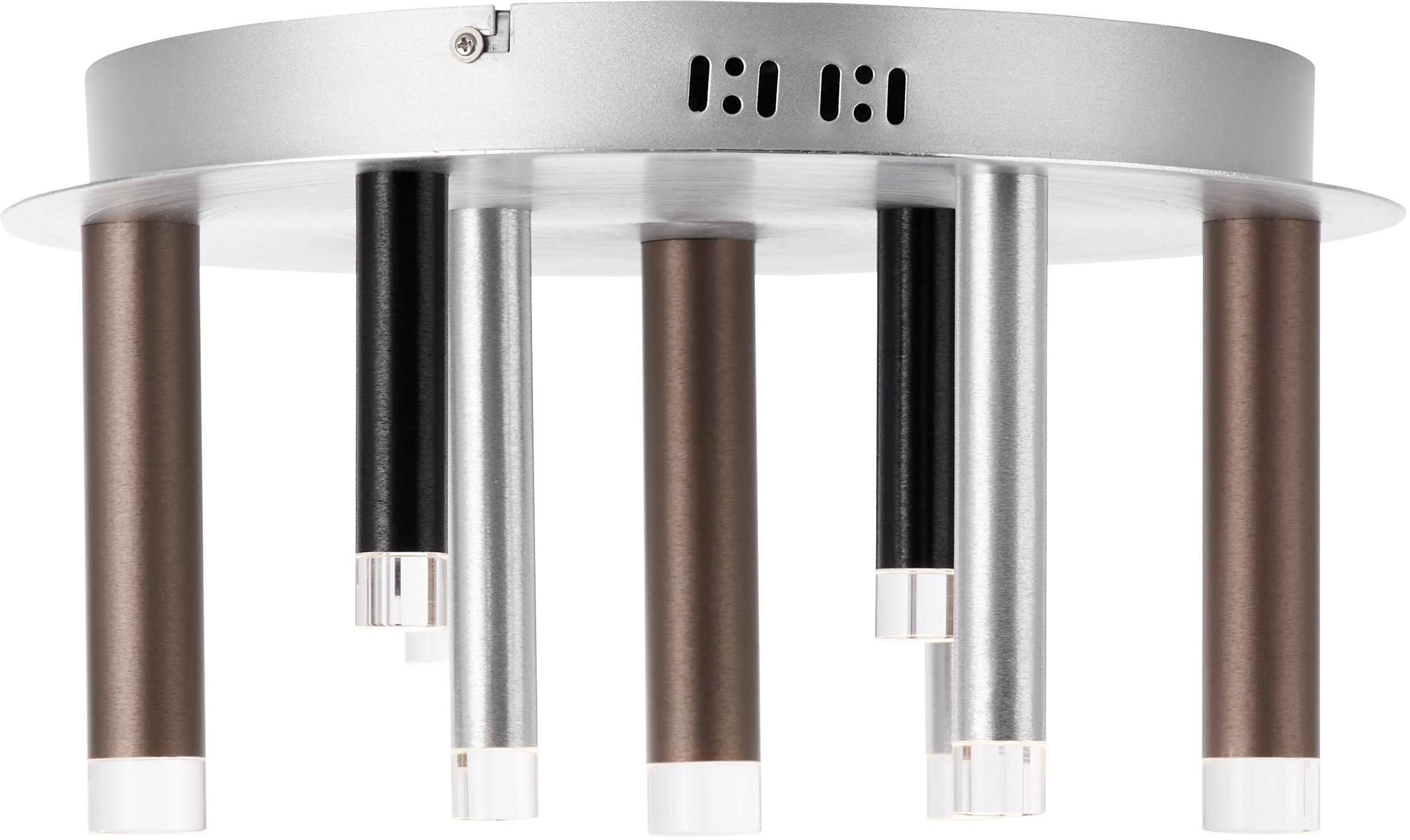 Brilliant G93766/21 Cembalo LED-Deckenleuchte LED LED fest eingebaut 36 W Aluminium, Schwarz, Braun