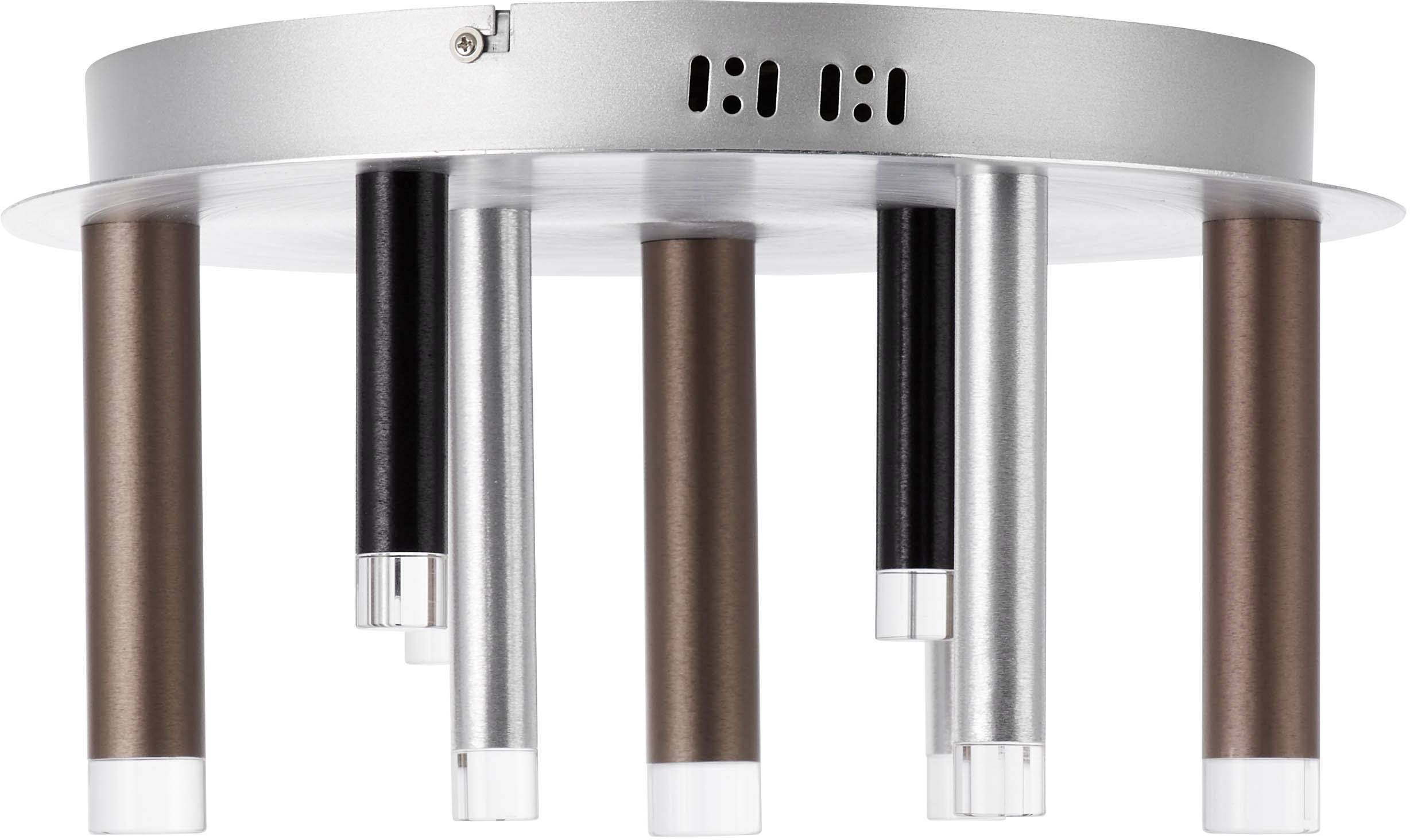 Brilliant G93766/21 Cembalo LED-Deckenleuchte LED LED fest eingebaut 36 W Aluminium, Schwarz, Braun