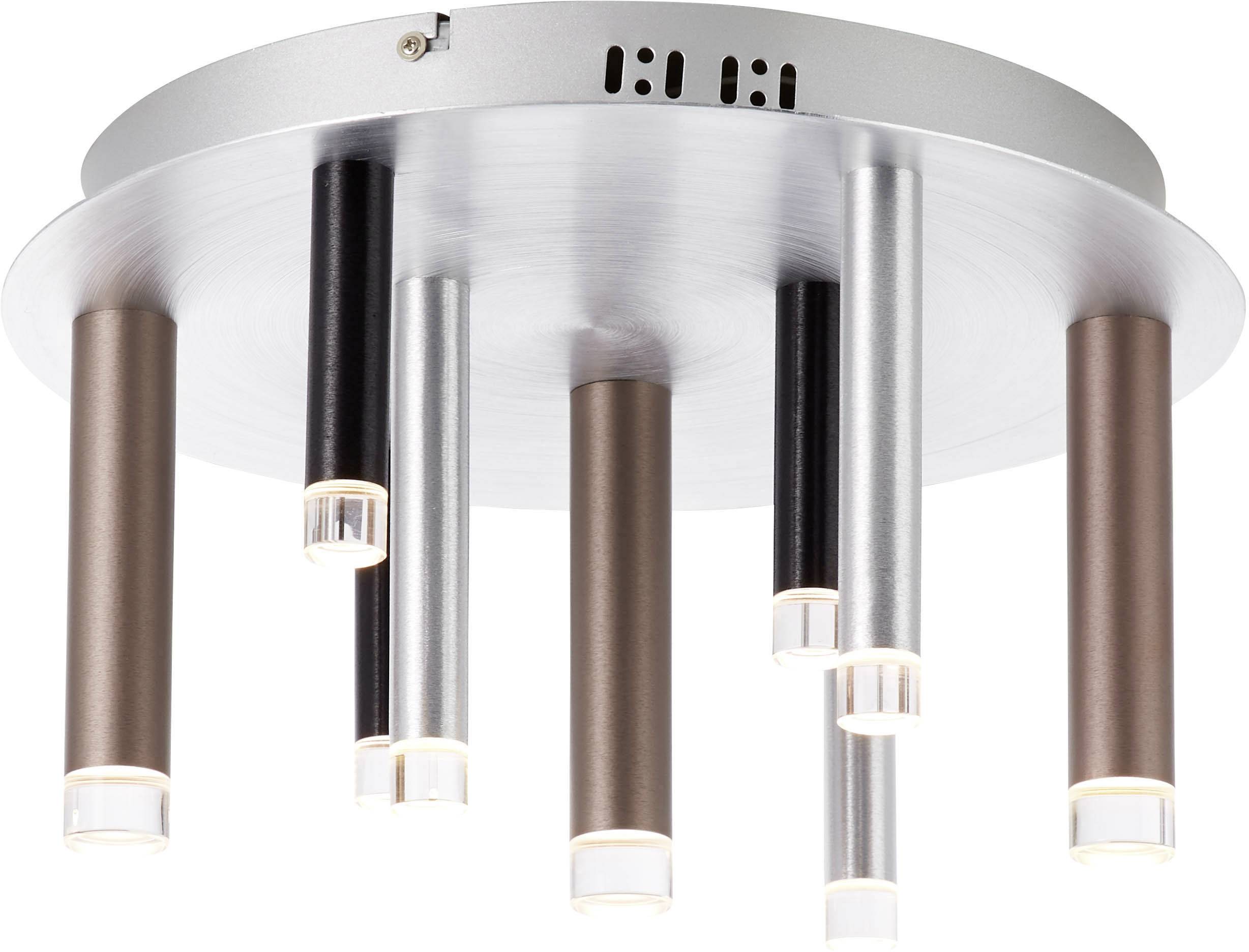 Brilliant G93766/21 Cembalo LED-Deckenleuchte LED LED fest eingebaut 36 W Aluminium, Schwarz, Braun