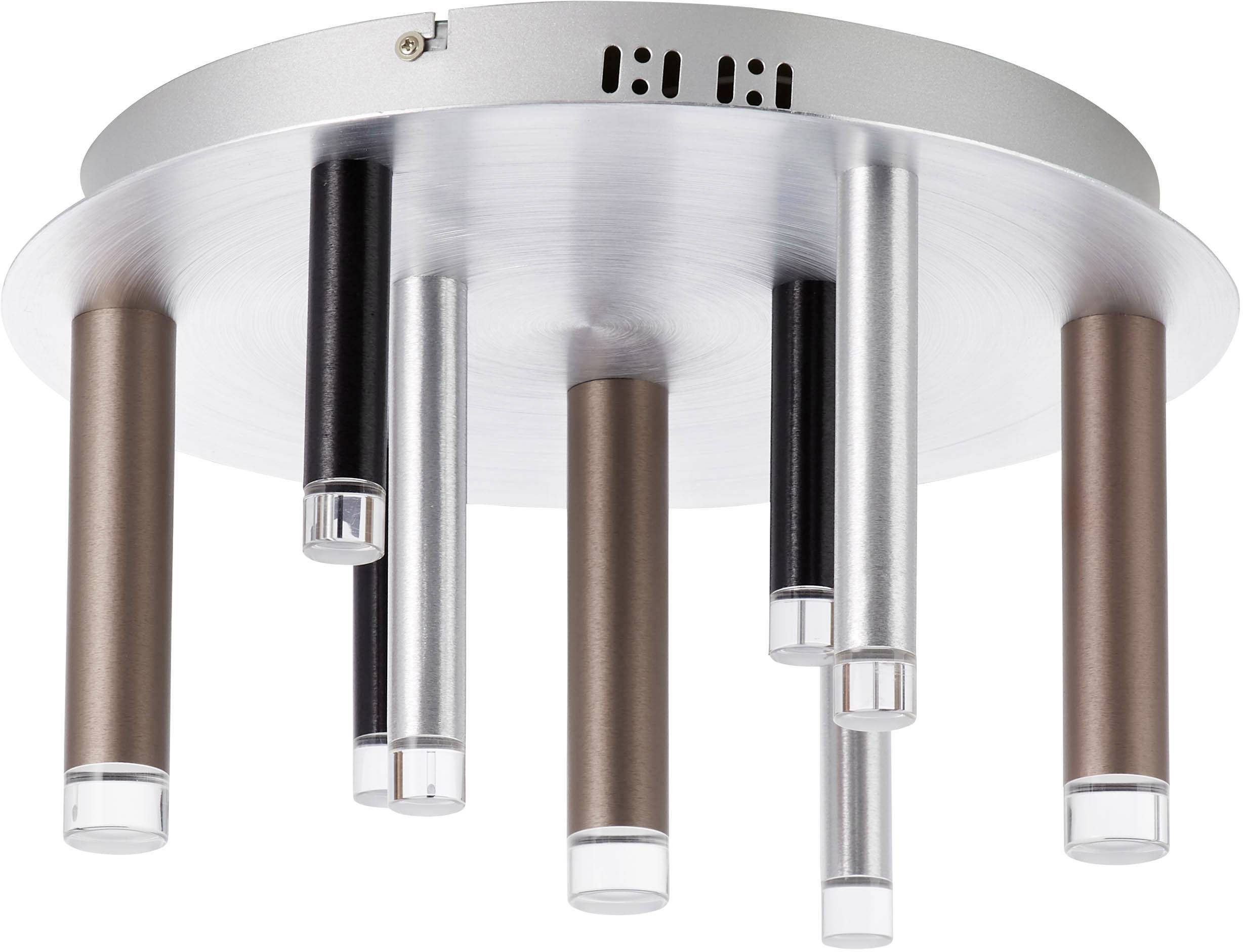 Brilliant G93766/21 Cembalo LED-Deckenleuchte LED LED fest eingebaut 36 W Aluminium, Schwarz, Braun