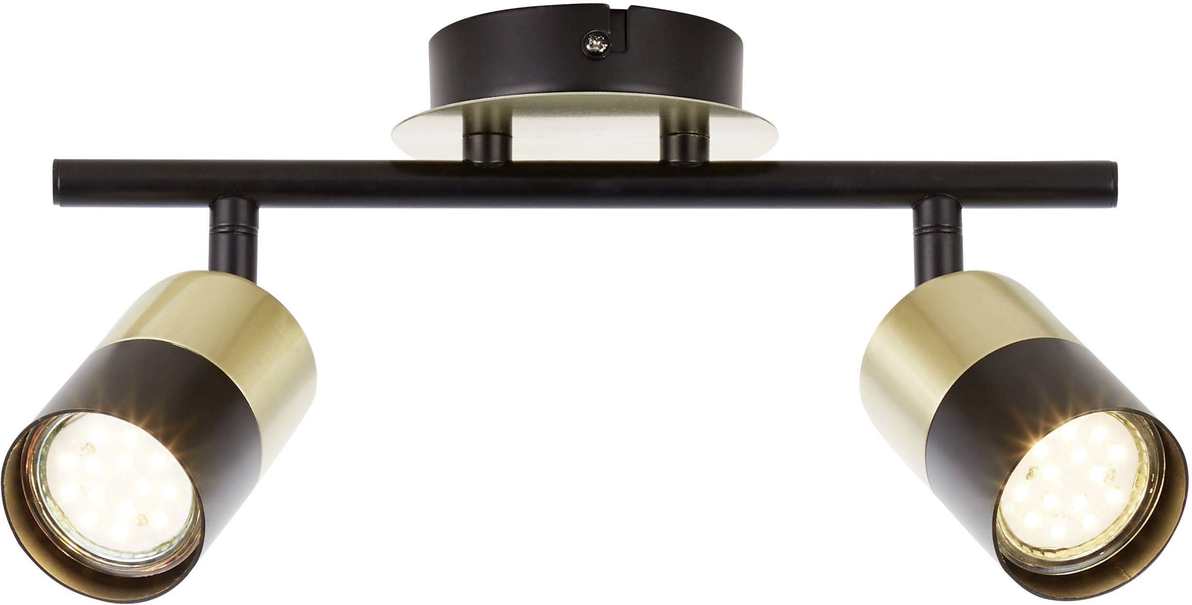 Brilliant Maribel 81013/78 Deckenstrahler GU10 7 W Messing (gebürstet), Schwarz