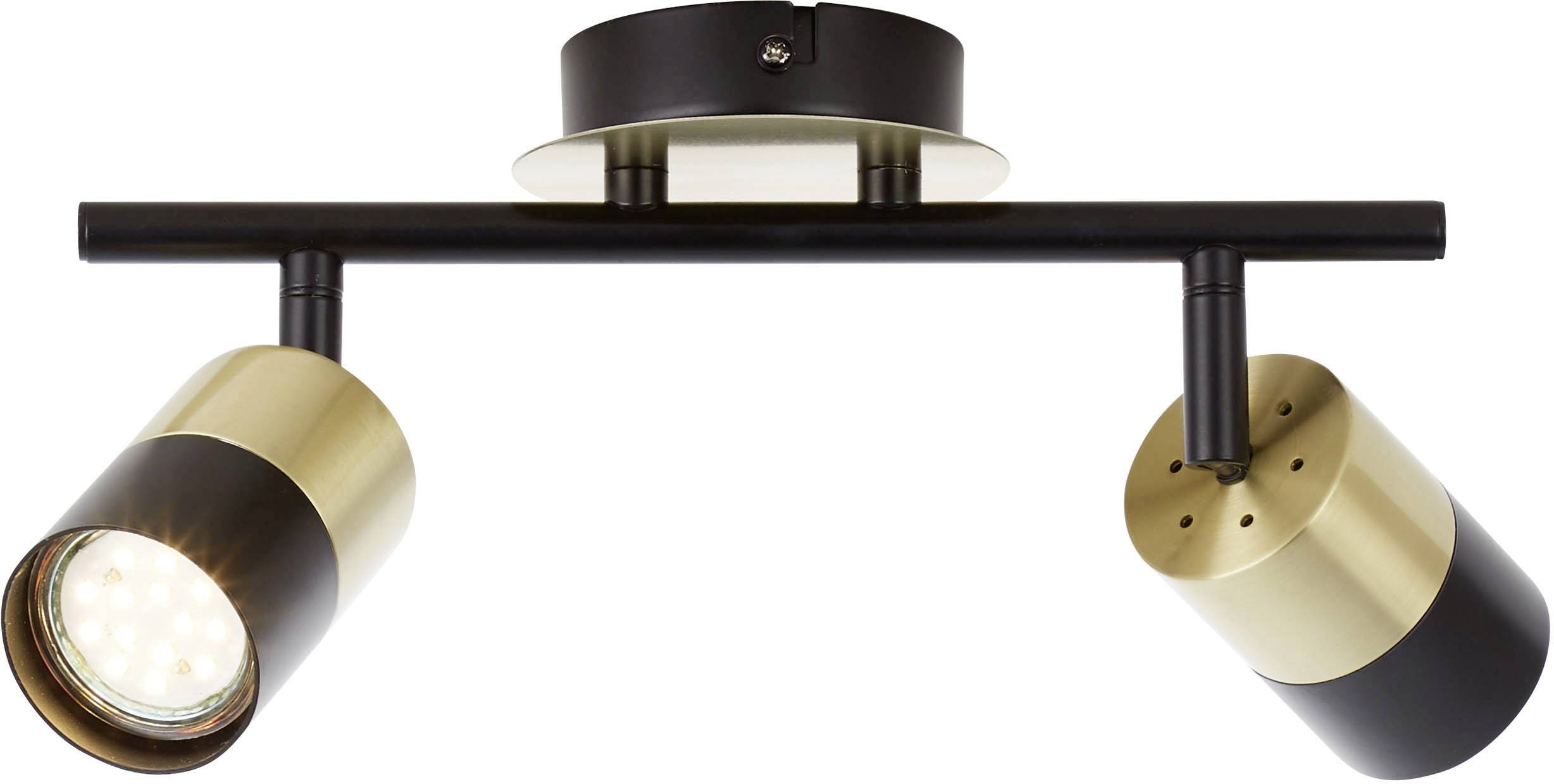 Brilliant Maribel 81013/78 Deckenstrahler GU10 7 W Messing (gebürstet), Schwarz