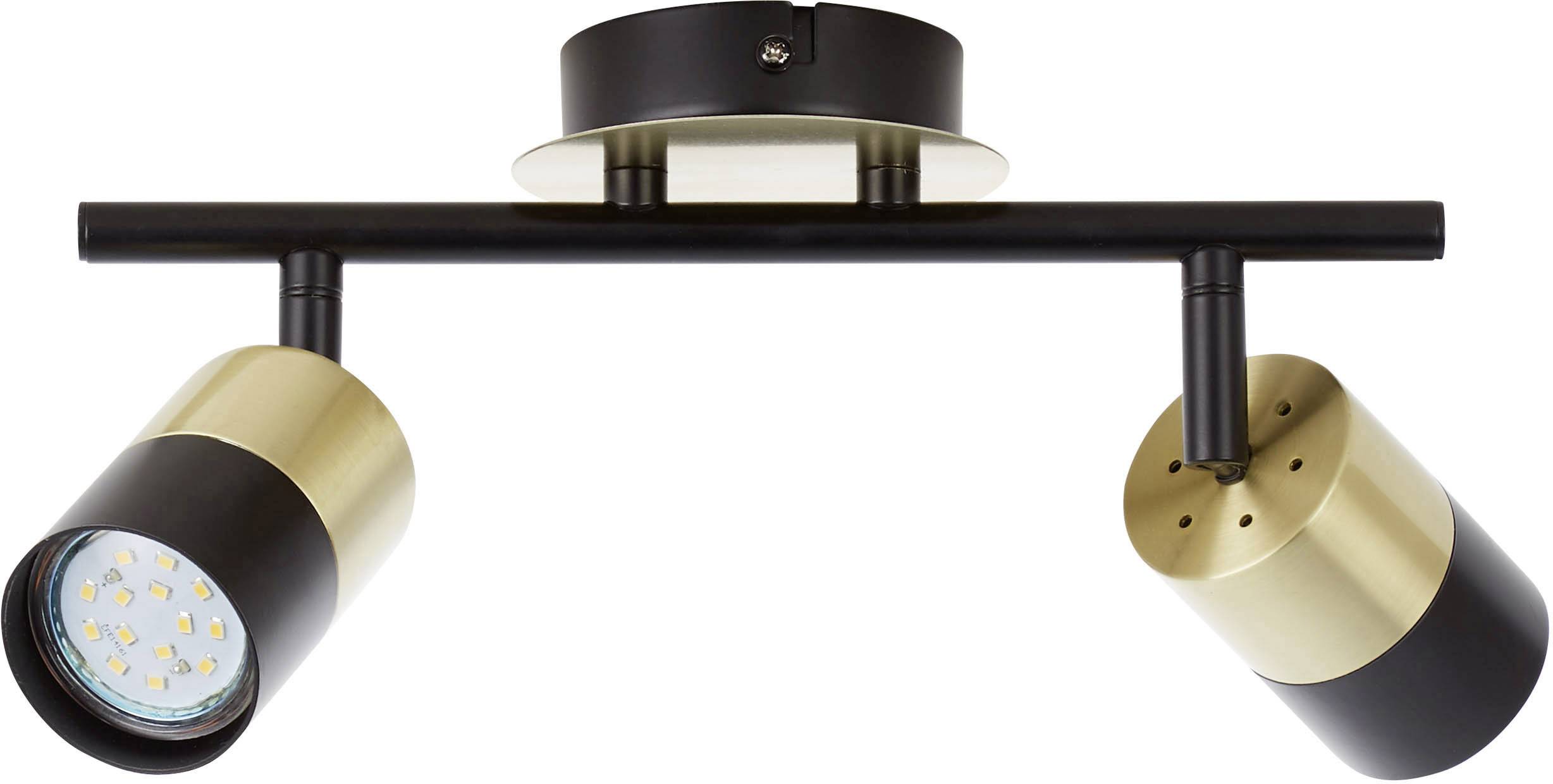 Brilliant Maribel 81013/78 Deckenstrahler GU10 7 W Messing (gebürstet), Schwarz