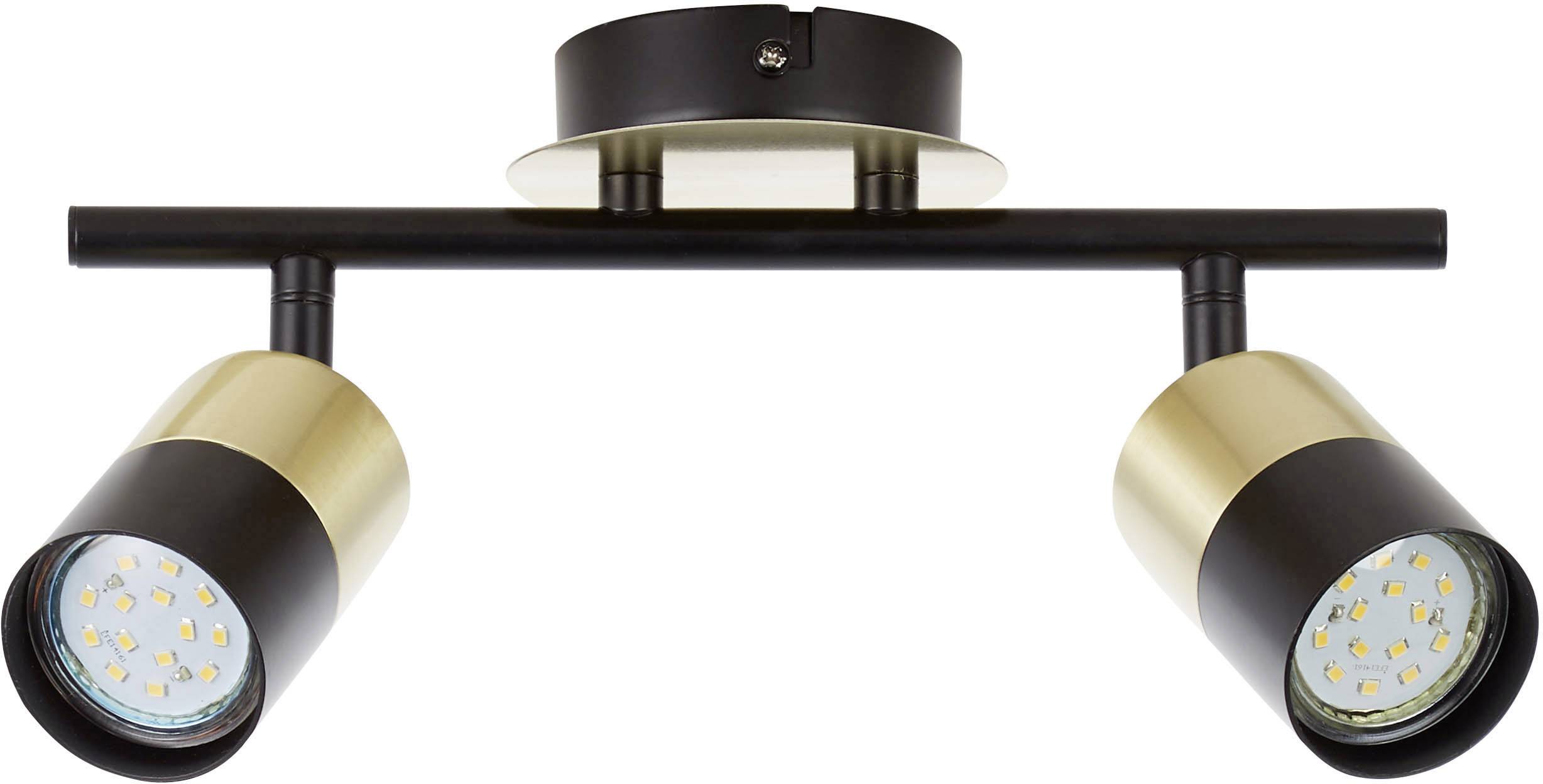 Brilliant Maribel 81013/78 Deckenstrahler GU10 7 W Messing (gebürstet), Schwarz