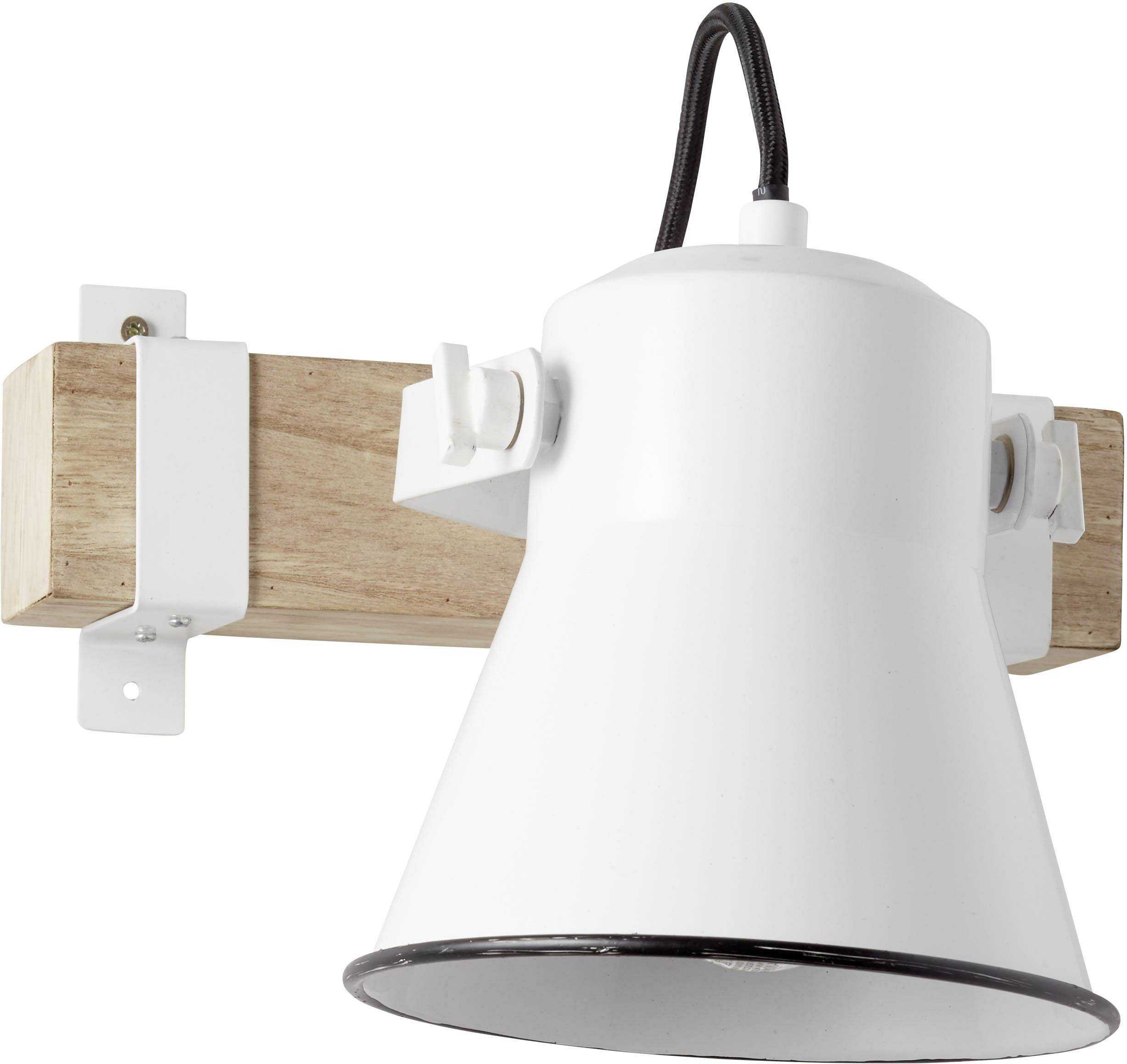 Brilliant Plow 82110/05 Wandstrahler E27 10 W LED Weiß, Holz (hell)