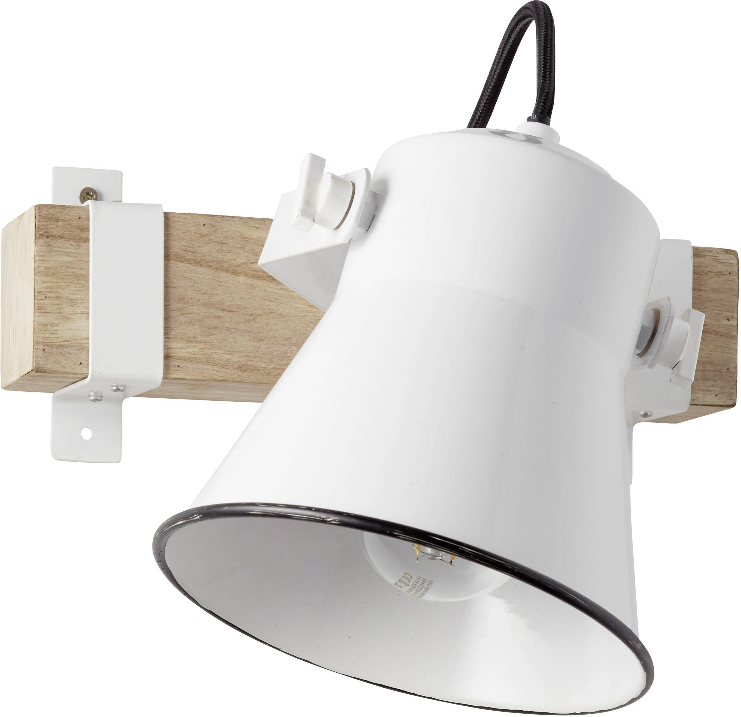 Brilliant Plow 82110/05 Wandstrahler E27 10 W LED Weiß, Holz (hell)