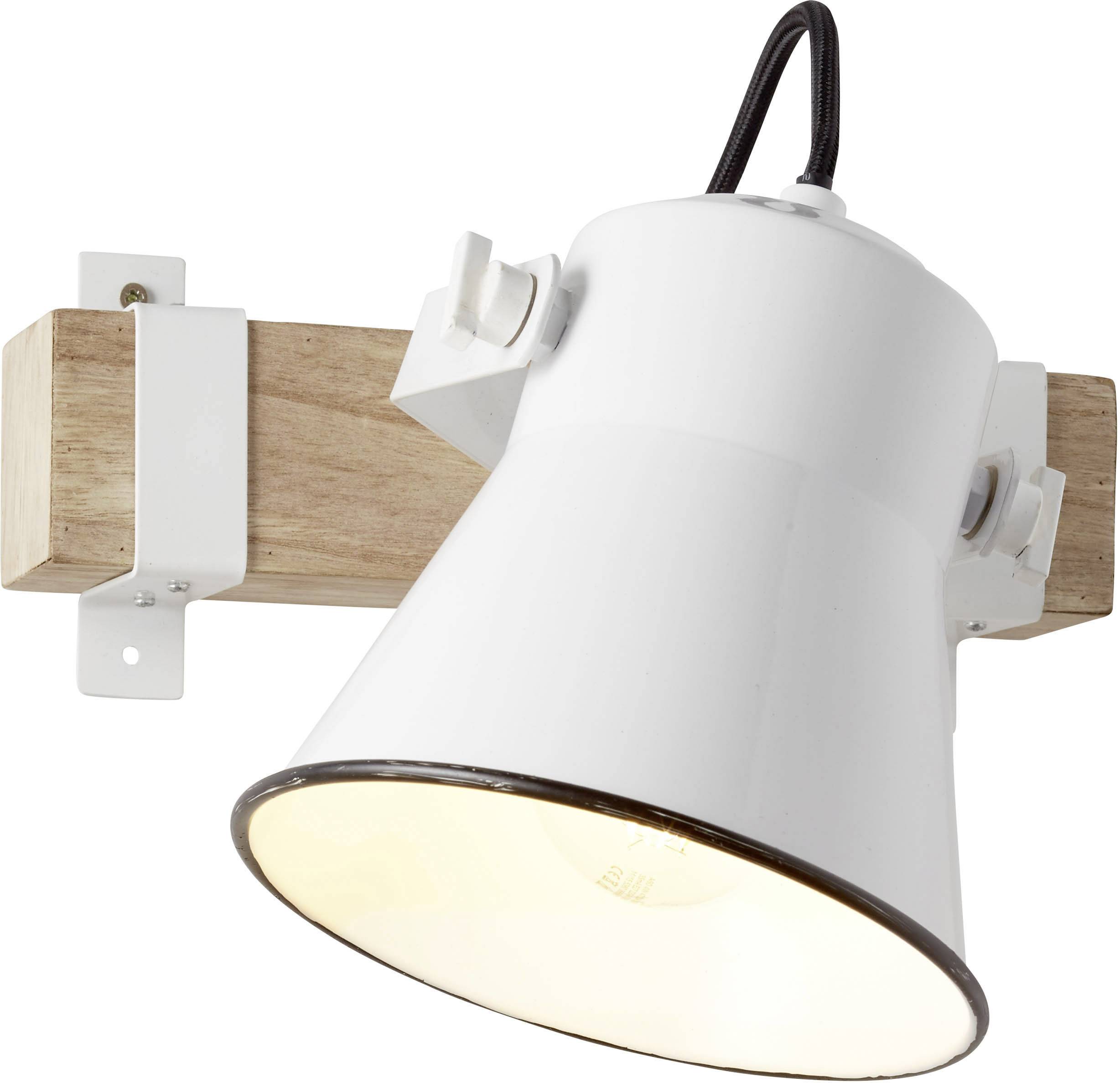 Brilliant Plow 82110/05 Wandstrahler E27 10 W LED Weiß, Holz (hell)