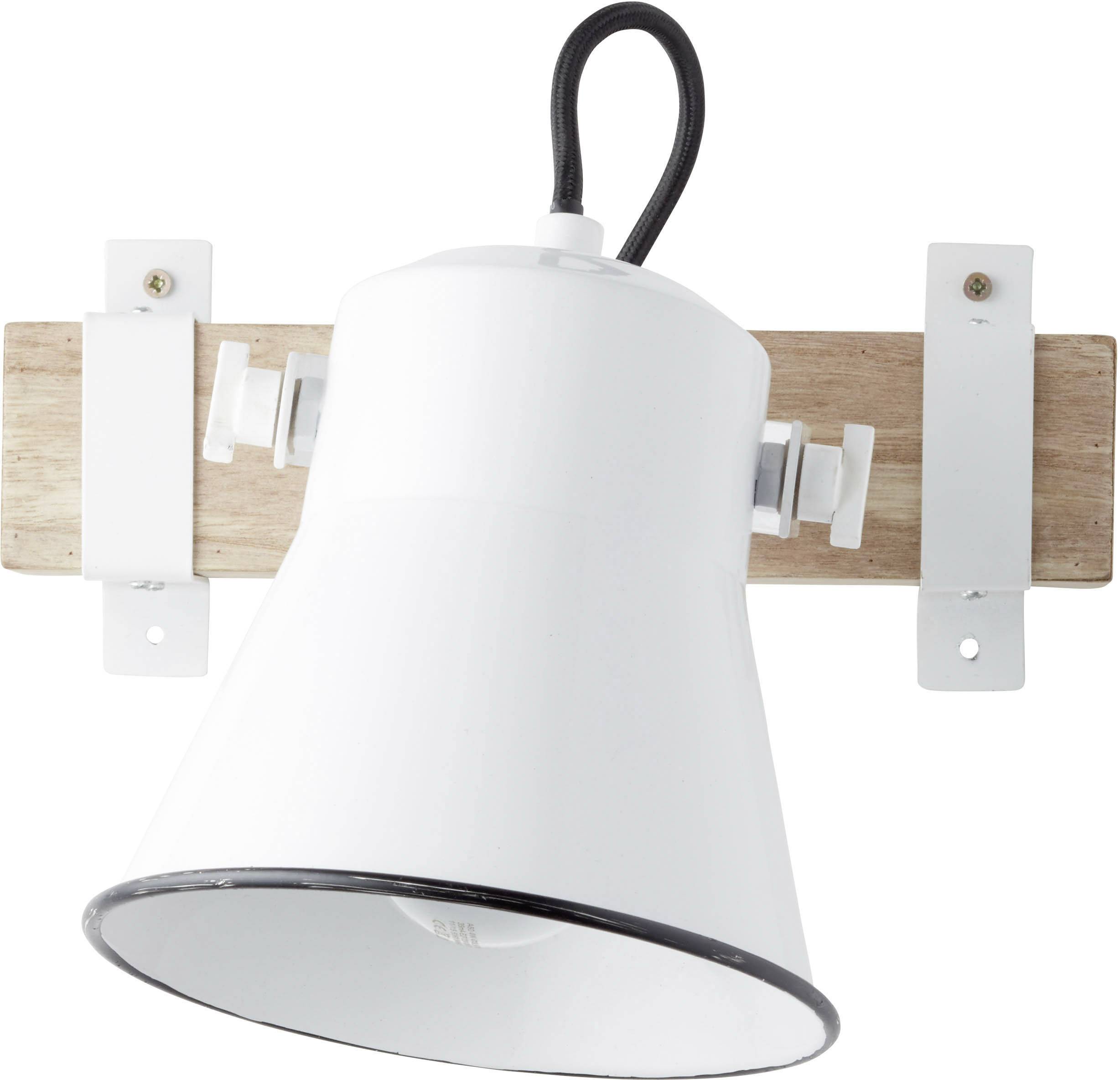Brilliant Plow 82110/05 Wandstrahler E27 10 W LED Weiß, Holz (hell)