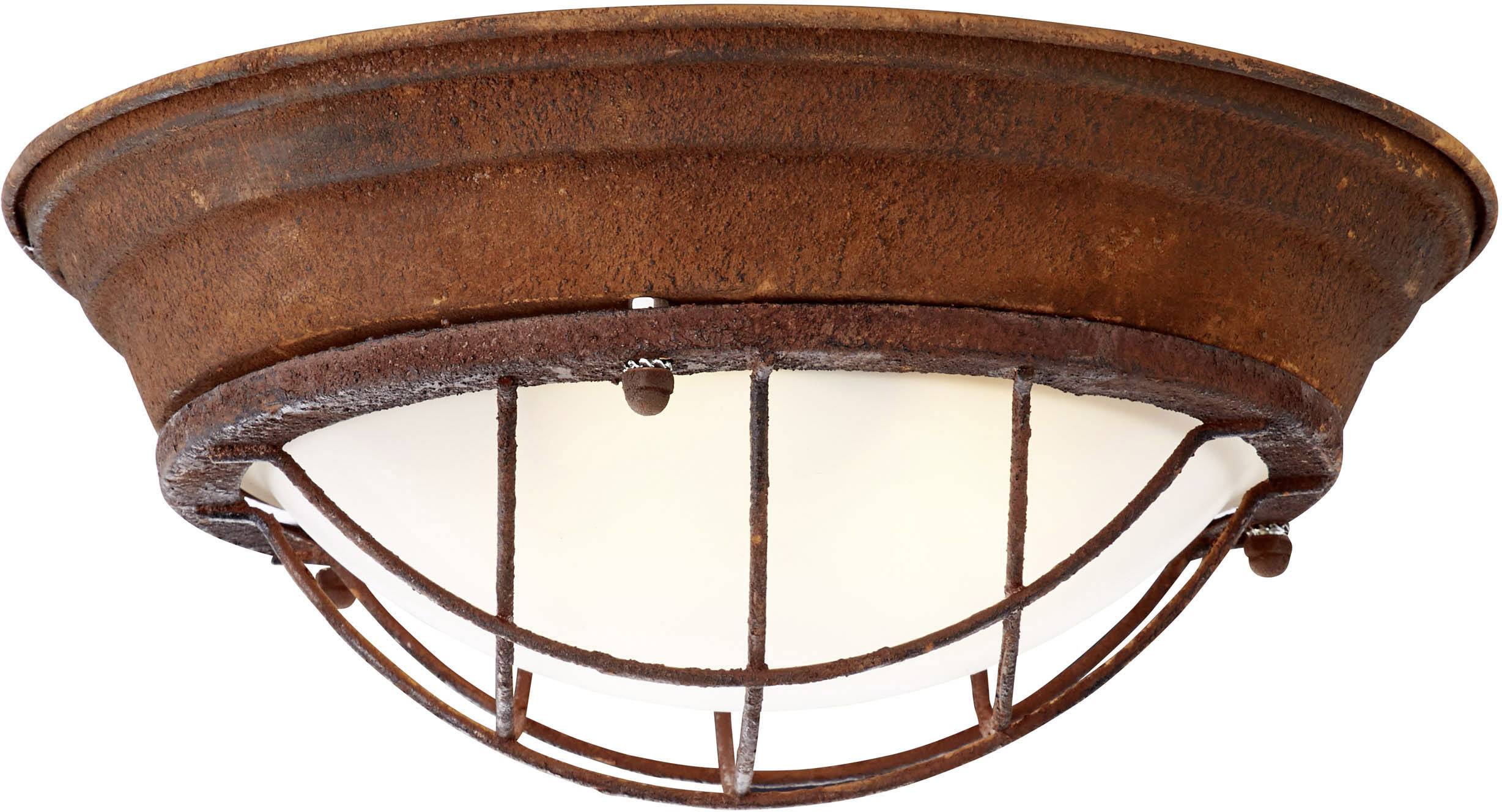 Brilliant 94492/60 Typhoon Deckenleuchte LED E27 80W Rost, Weiß