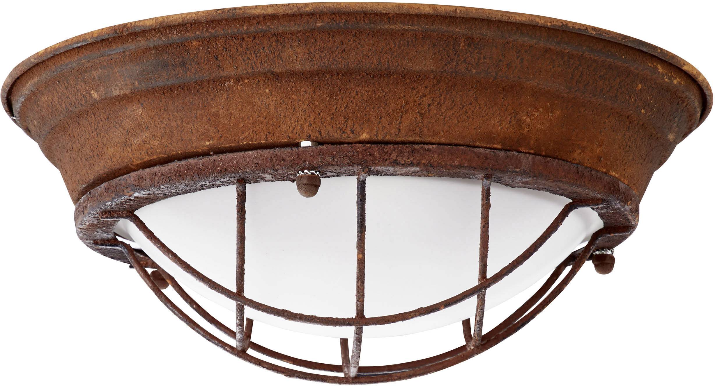 Brilliant 94492/60 Typhoon Deckenleuchte LED E27 80W Rost, Weiß