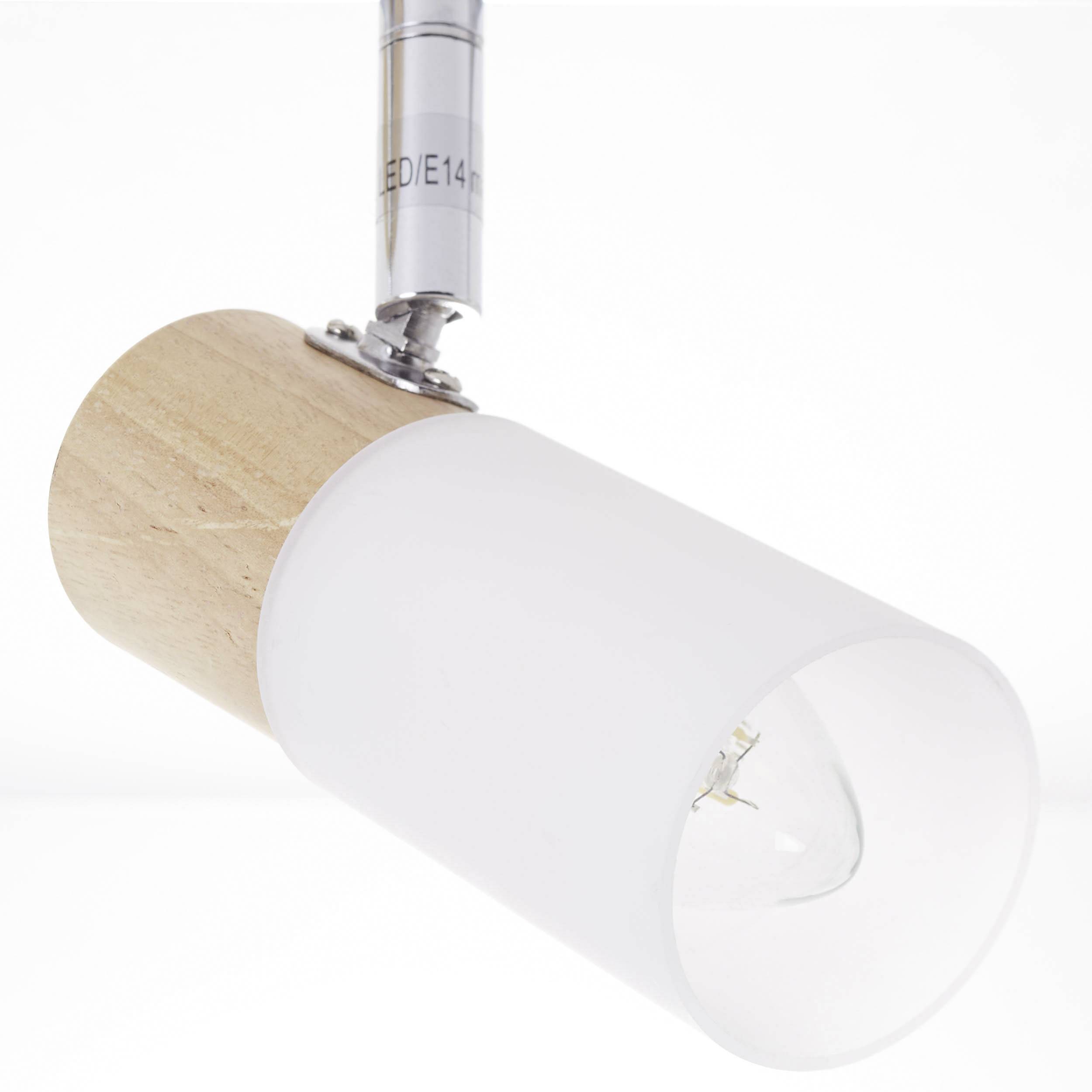 Brilliant Babsan 51434/50 Deckenstrahler LED E14 10.5 W Holz (hell), Weiß