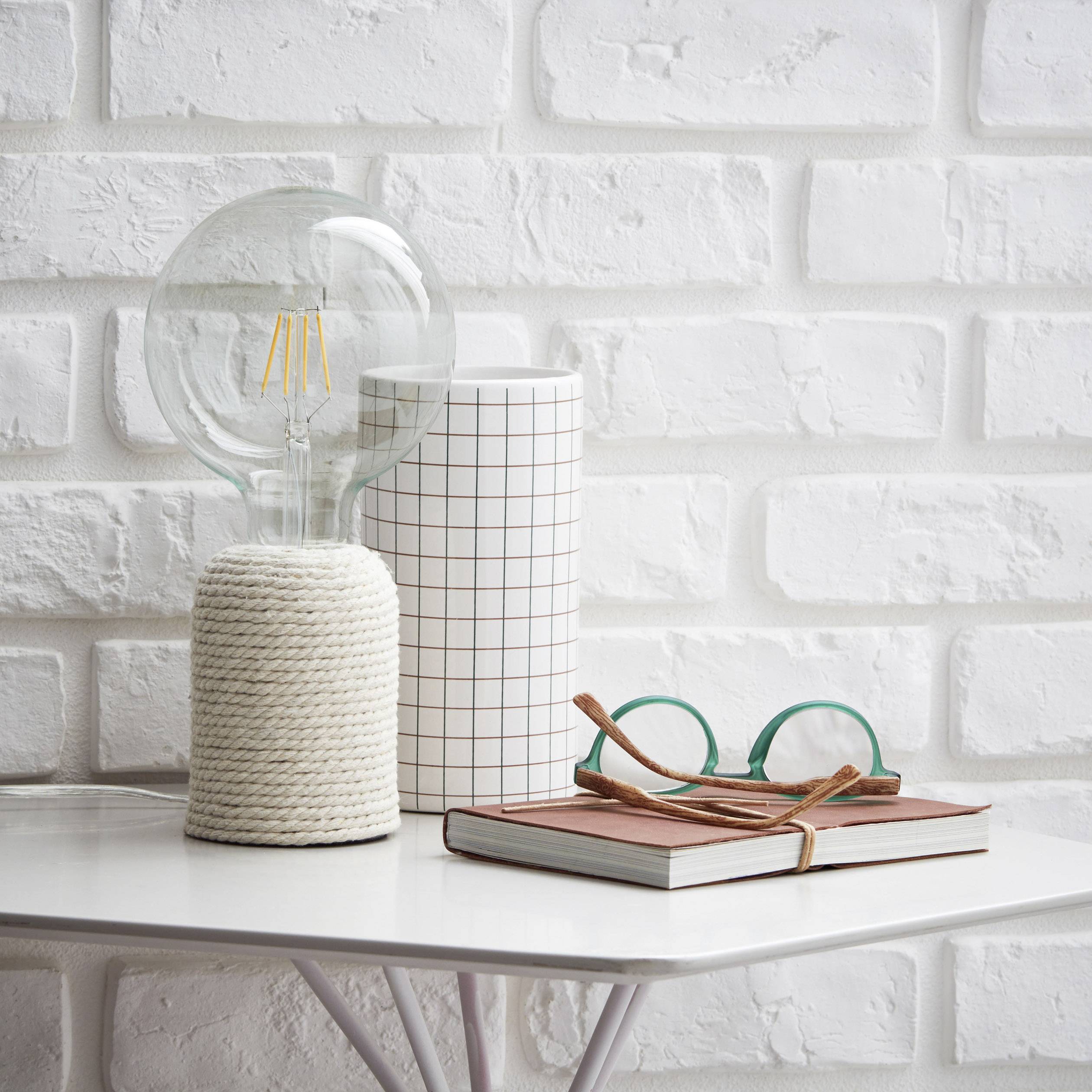 Brilliant Cardu 98843/09 Tischlampe LED E27 40 W Natur