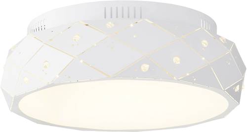 Brilliant Fona G74891/75 LED-Deckenleuchte Weiß (matt) 23W Dimmbar über Lichtschalter, Mit Kristal