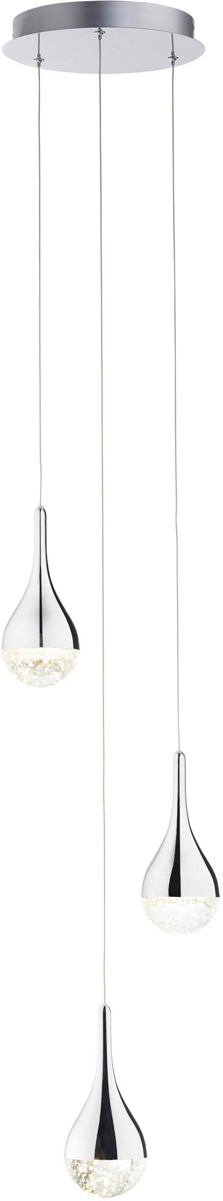 Brilliant Frizzante G93423/15 LED-Pendelleuchte LED LED fest eingebaut EEK: F (A - G) 15W Chrom