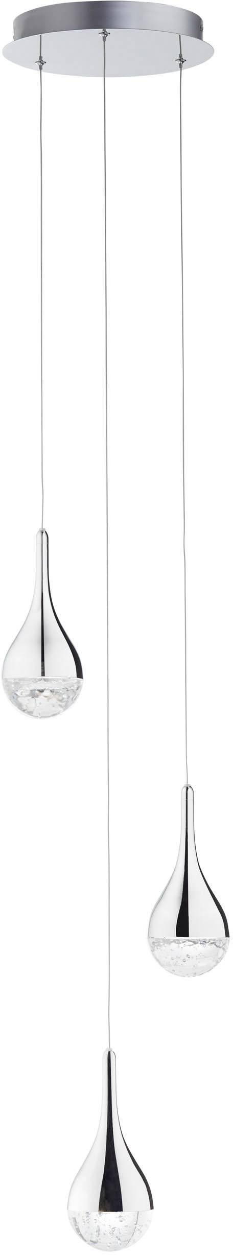 Brilliant Frizzante G93423/15 LED-Pendelleuchte LED LED fest eingebaut EEK: F (A - G) 15W Chrom