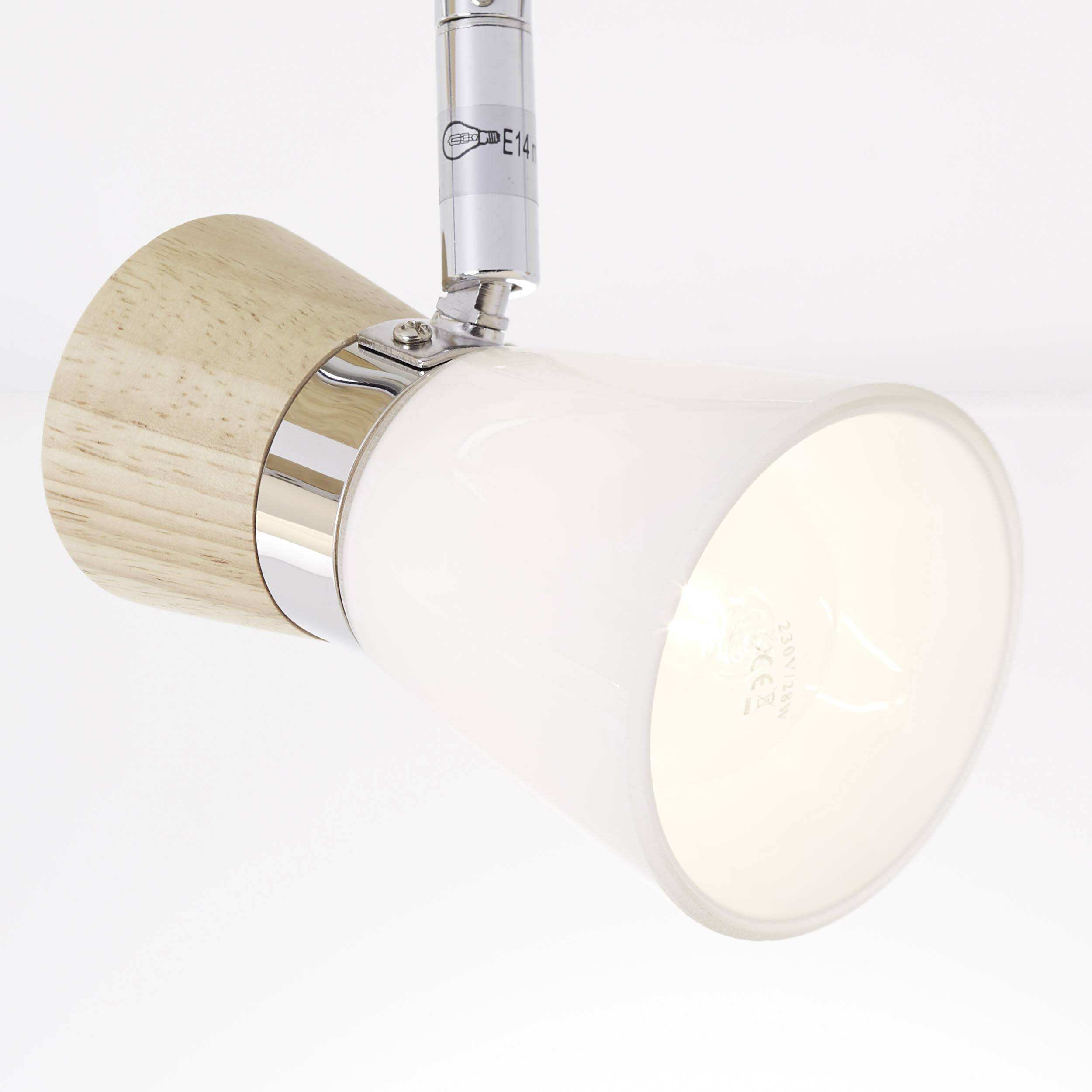 Brilliant Nacolla 56333/75 Deckenstrahler LED E14 54W Holz (hell), Chrom, Weiß