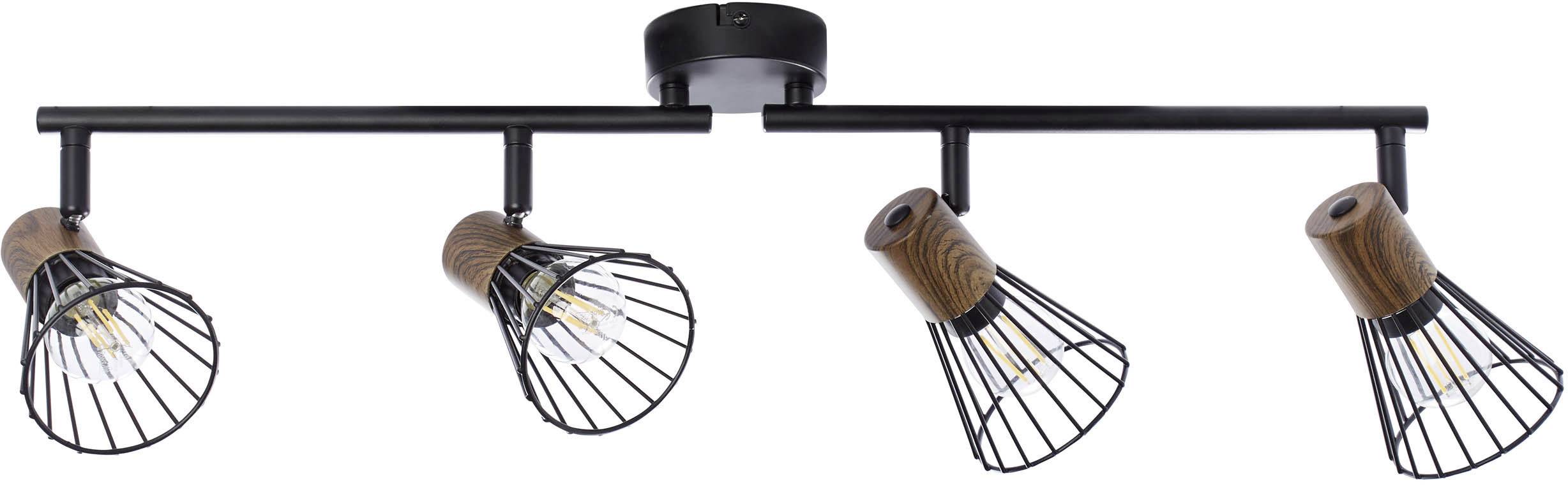 Brilliant Manama 78132/76 Deckenstrahler LED E14 72 W Holz (dunkel), Schwarz (matt)