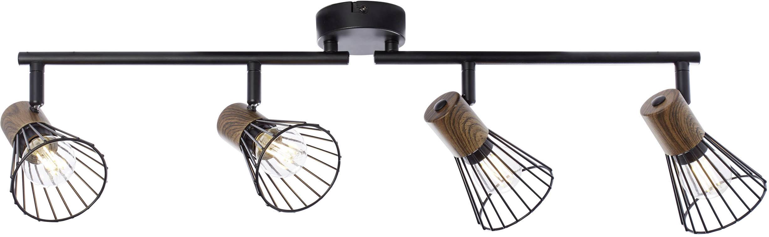 Brilliant Manama 78132/76 Deckenstrahler LED E14 72 W Holz (dunkel), Schwarz (matt)