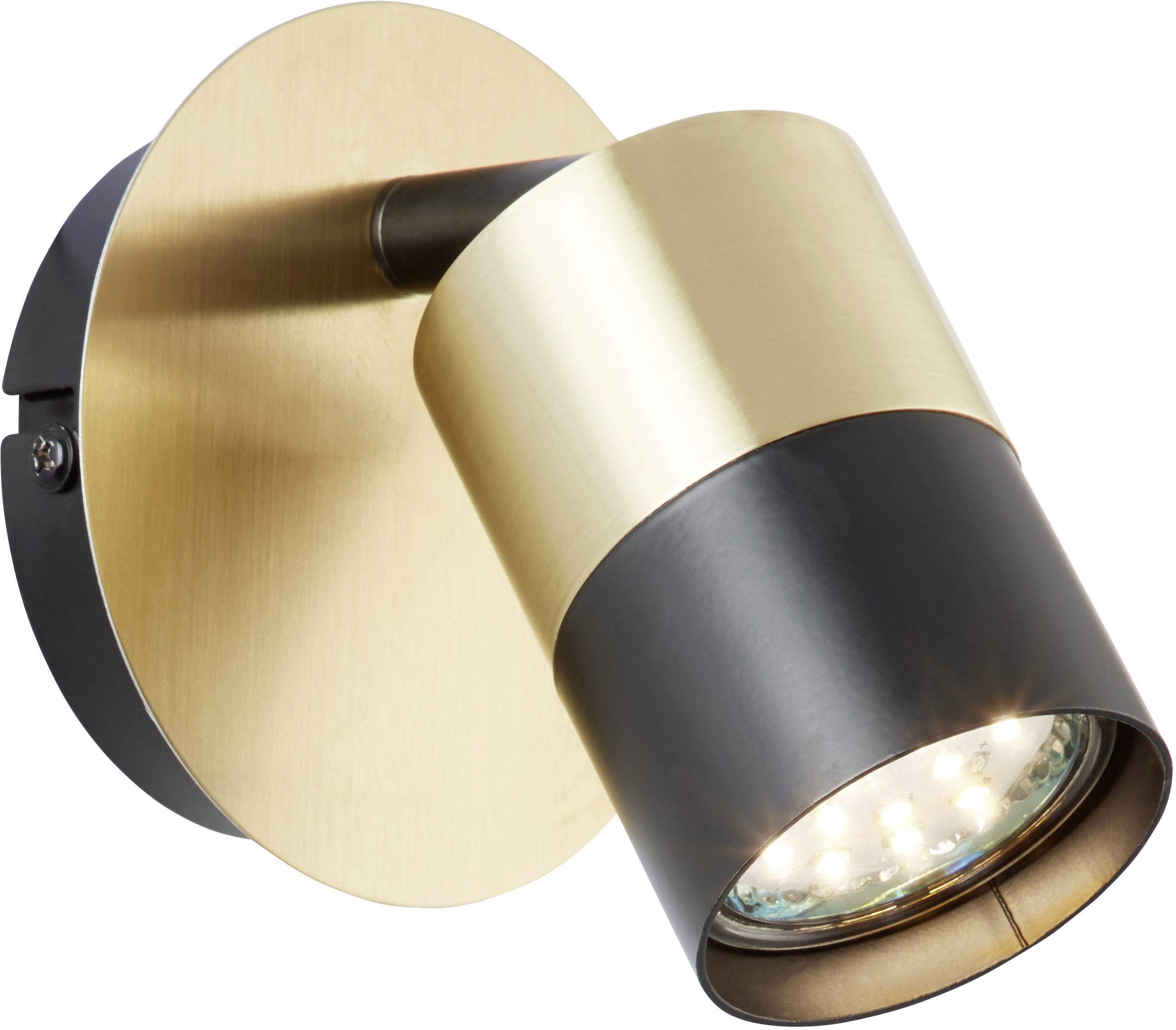 Brilliant Maribel 81010/78 Wandstrahler GU10 3.5 W LED Messing (gebürstet), Schwarz