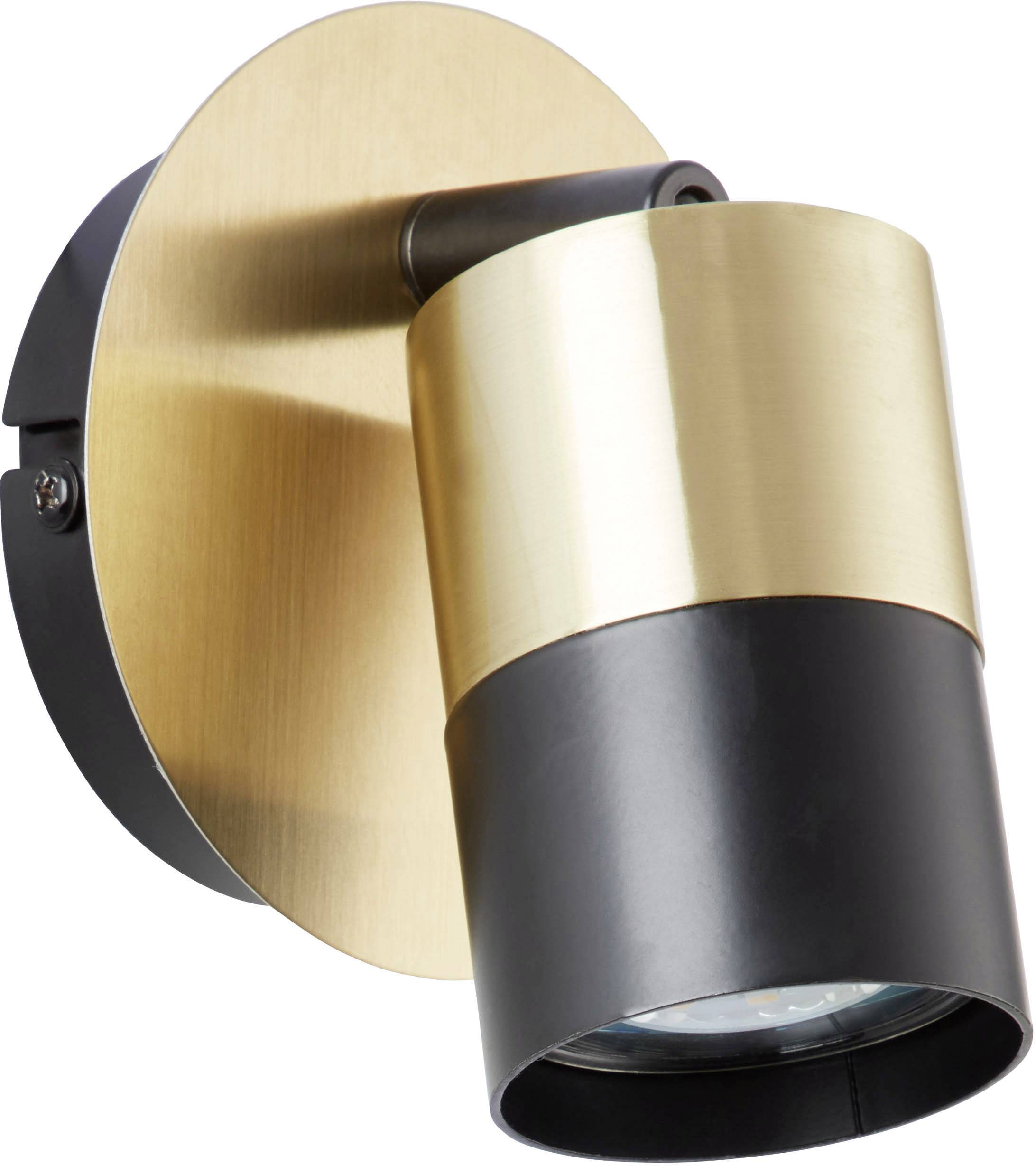 Brilliant Maribel 81010/78 Wandstrahler GU10 3.5 W LED Messing (gebürstet), Schwarz