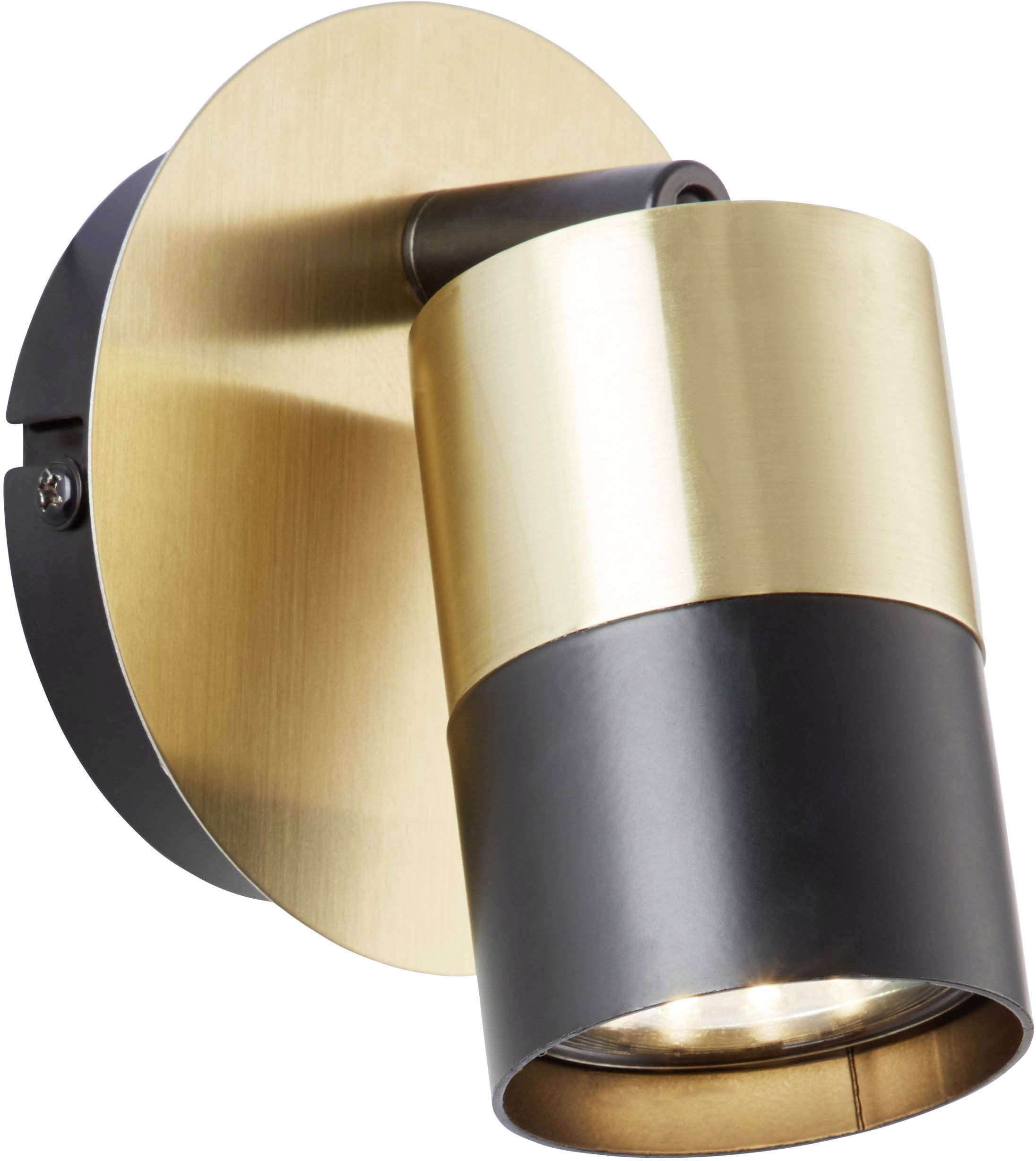 Brilliant Maribel 81010/78 Wandstrahler GU10 3.5 W LED Messing (gebürstet), Schwarz