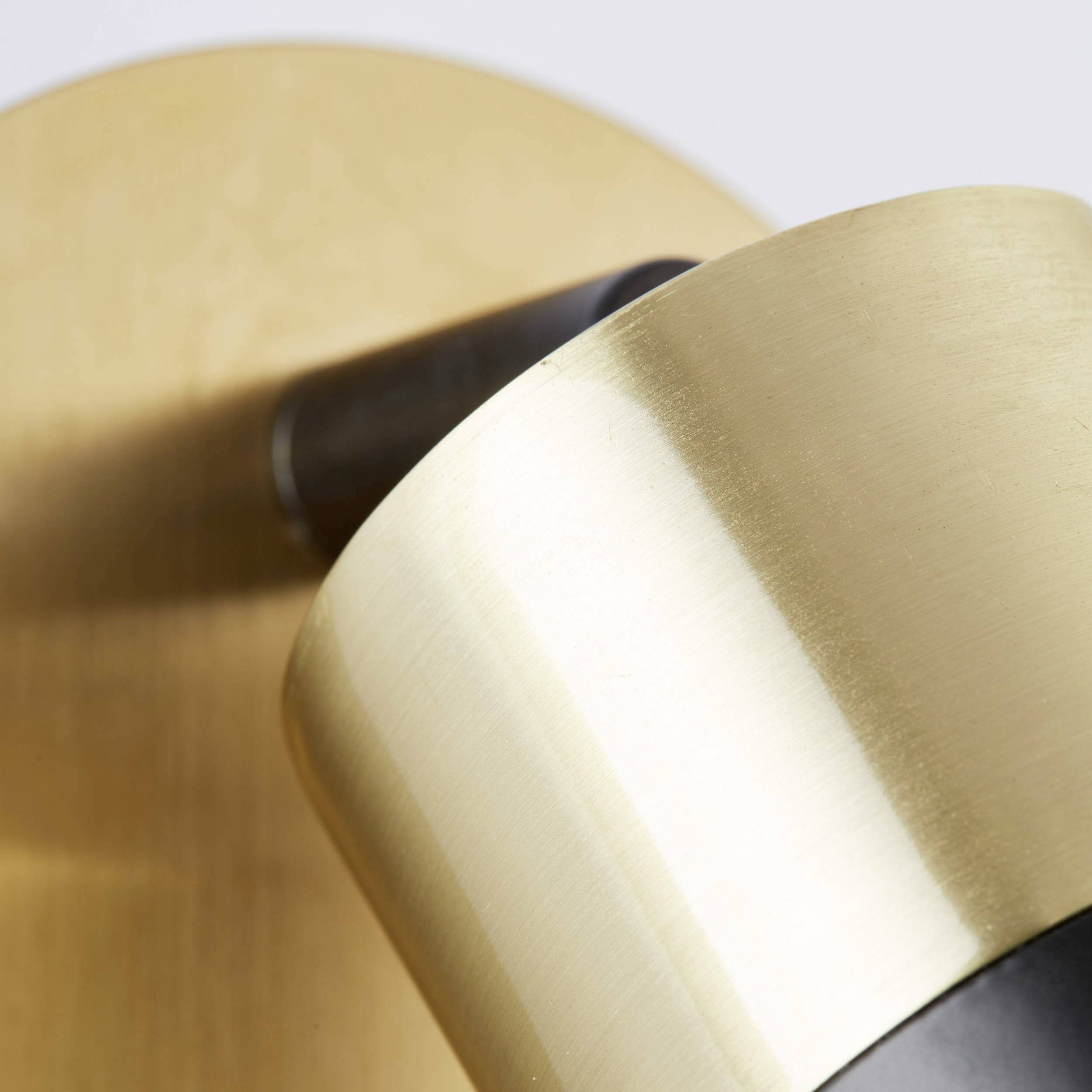 Brilliant Maribel 81010/78 Wandstrahler GU10 3.5 W LED Messing (gebürstet), Schwarz