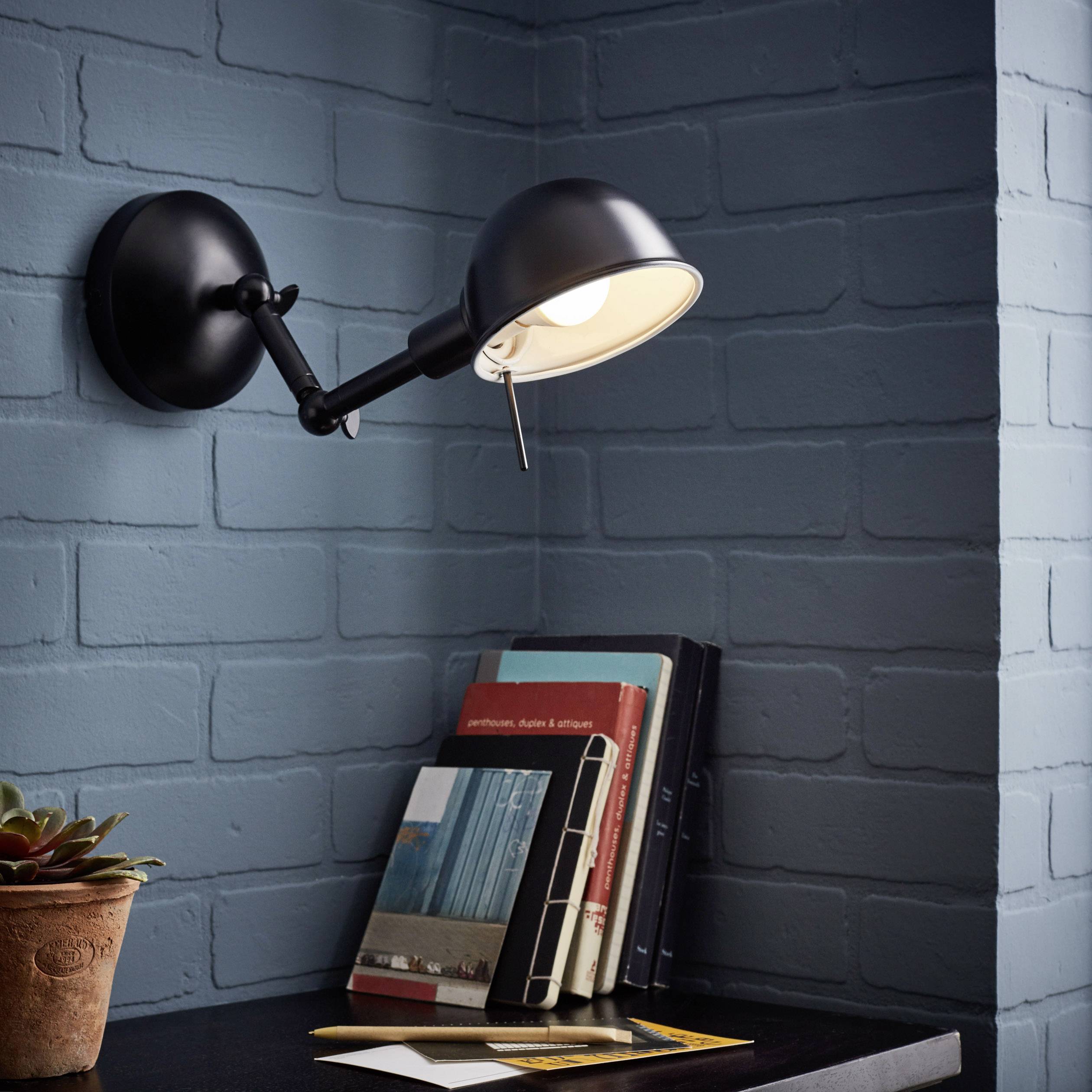 Brilliant Vitali 90138/06 Wandleuchte E14 40 W LED Schwarz (matt)