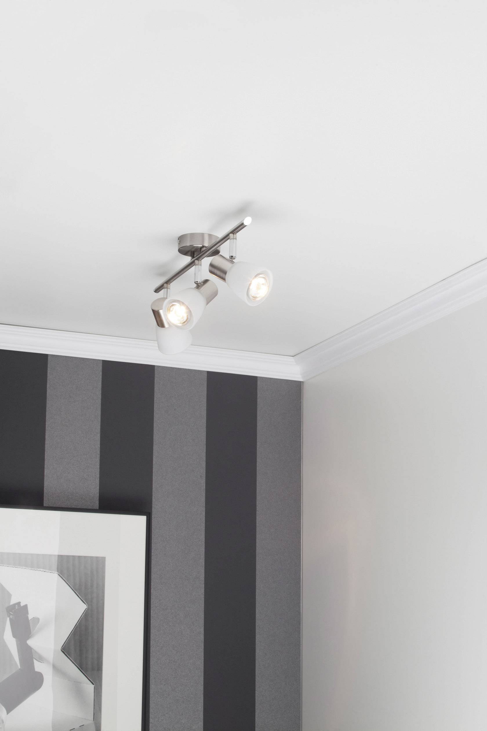 Brilliant Luca 35816/77 Deckenstrahler LED E14 120W Edelstahl, Chrom, Weiß