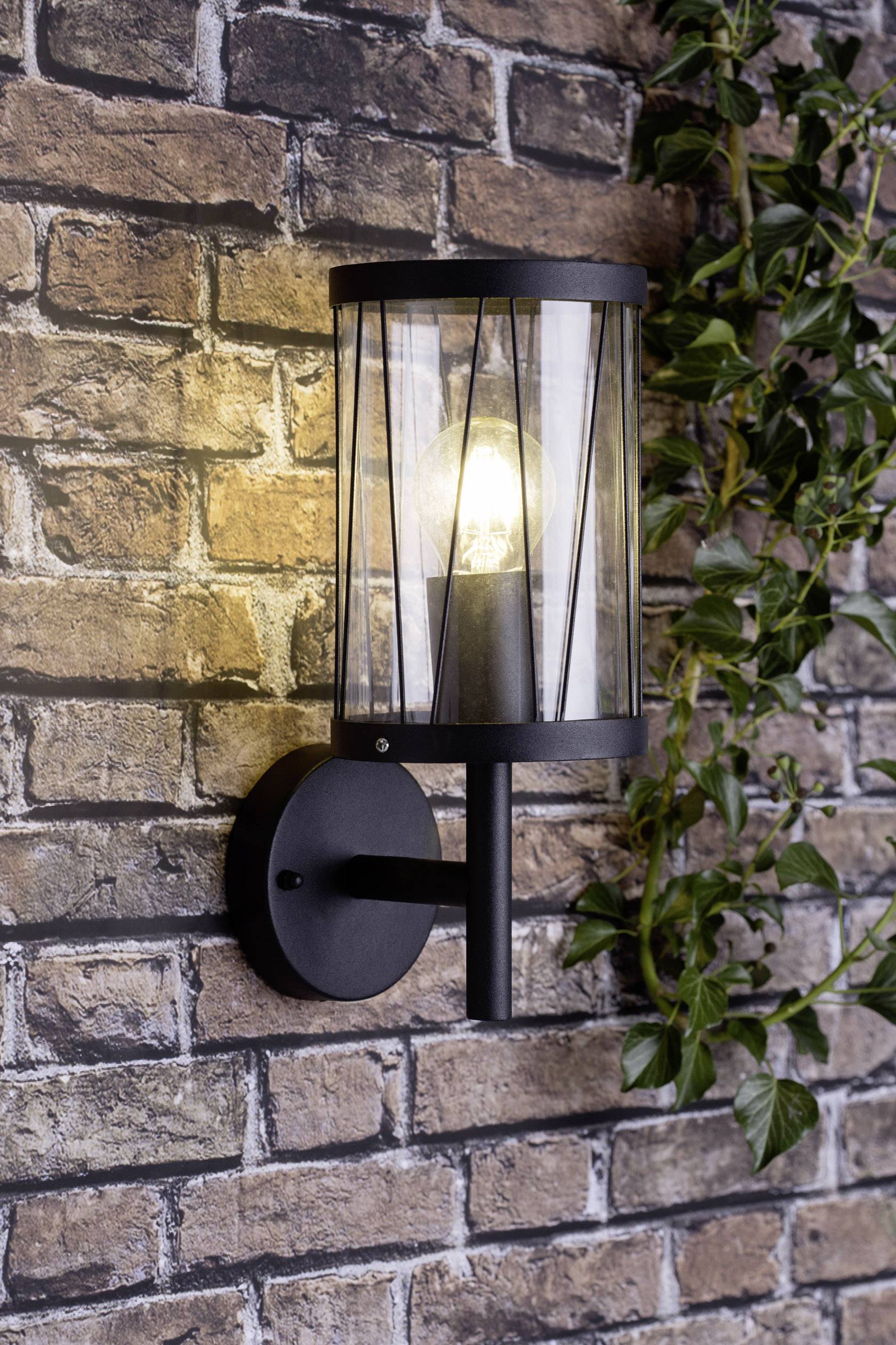 Brilliant Reed 44681/63 Außenwandleuchte LED E27 40W Schwarz (matt)