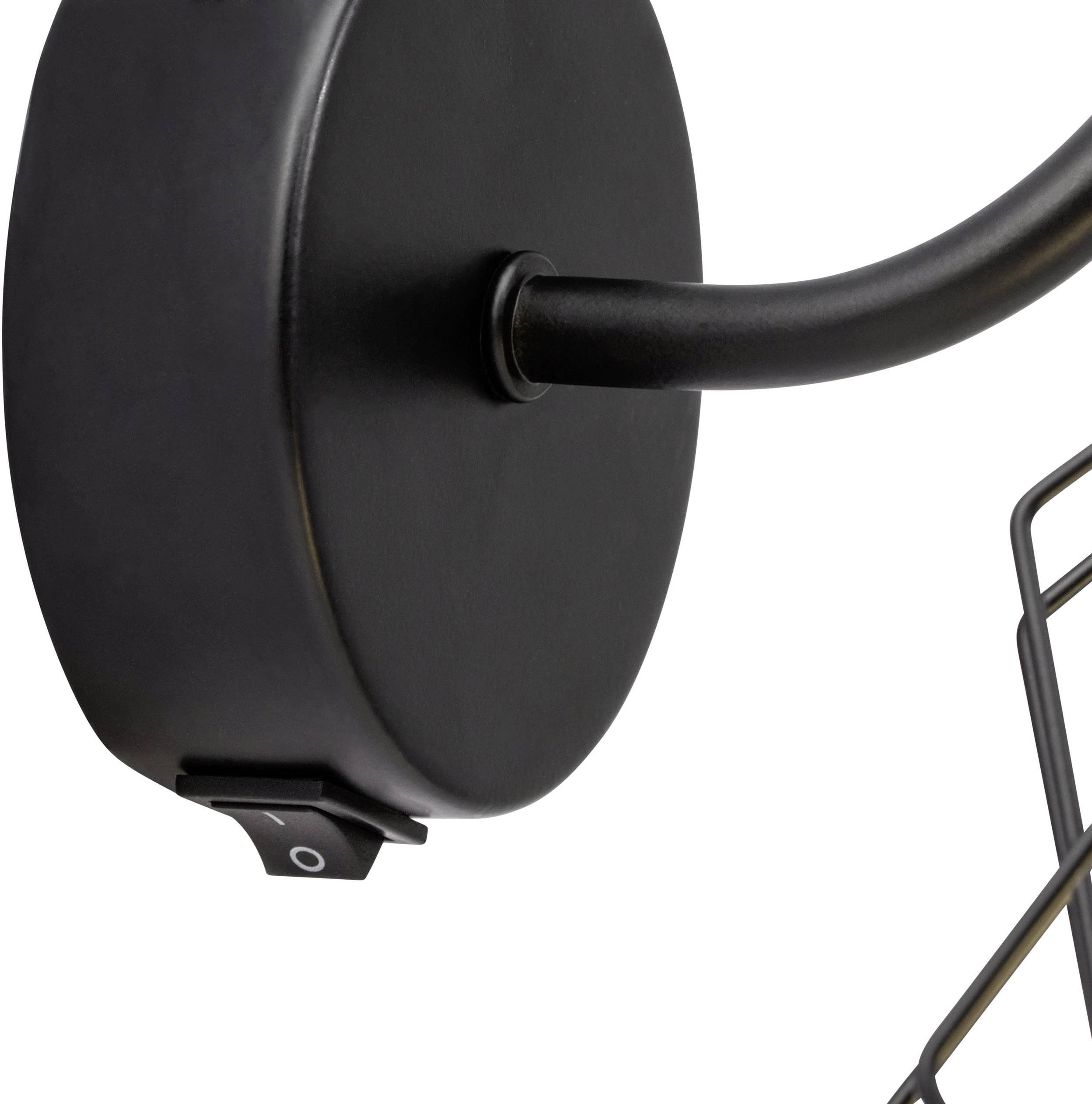 Brilliant Noris 54190/06 Wandleuchte E27 60W LED Schwarz