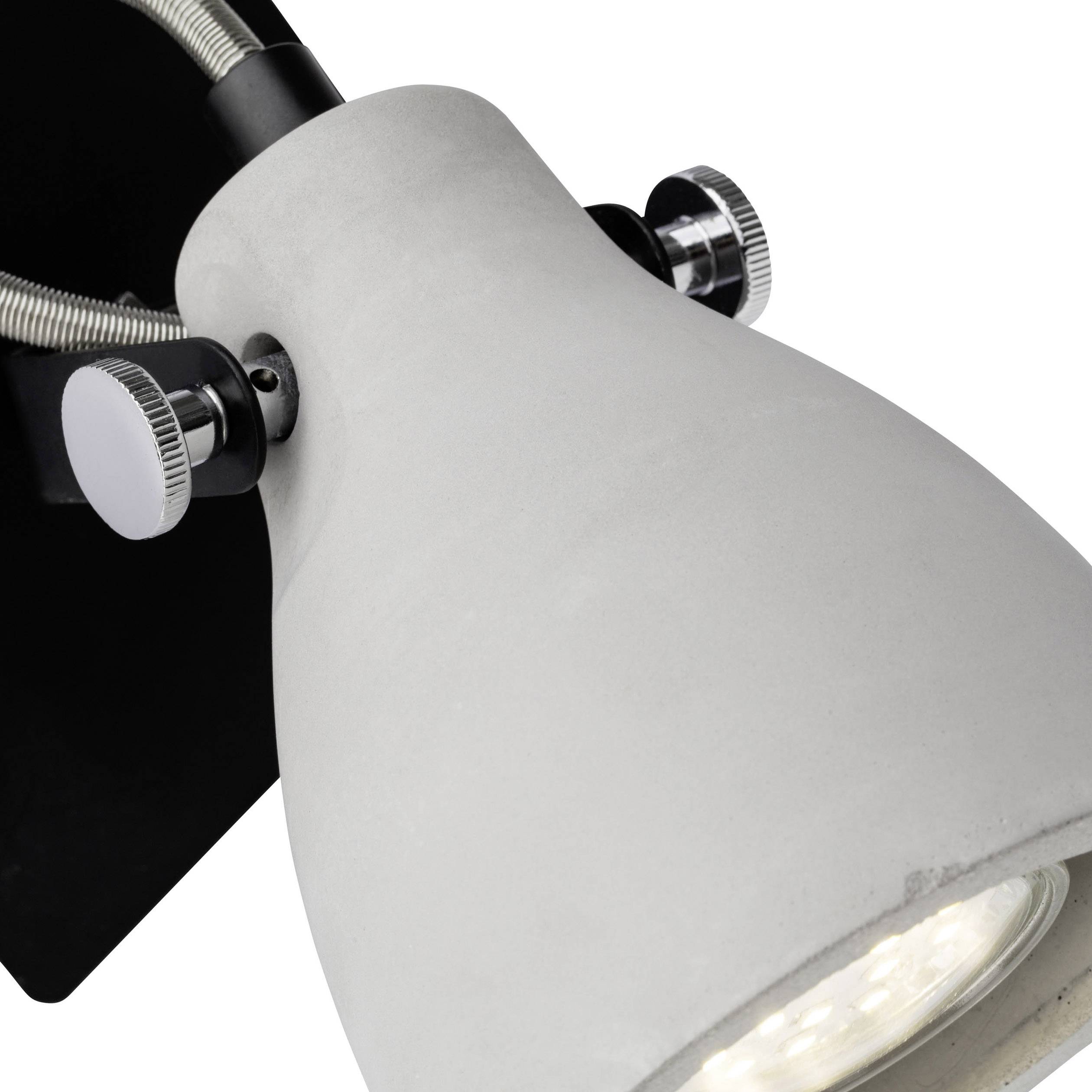 Brilliant Thanos 63810/96 Wandstrahler GU10 20 W LED Schwarz (matt), Beton-Grau