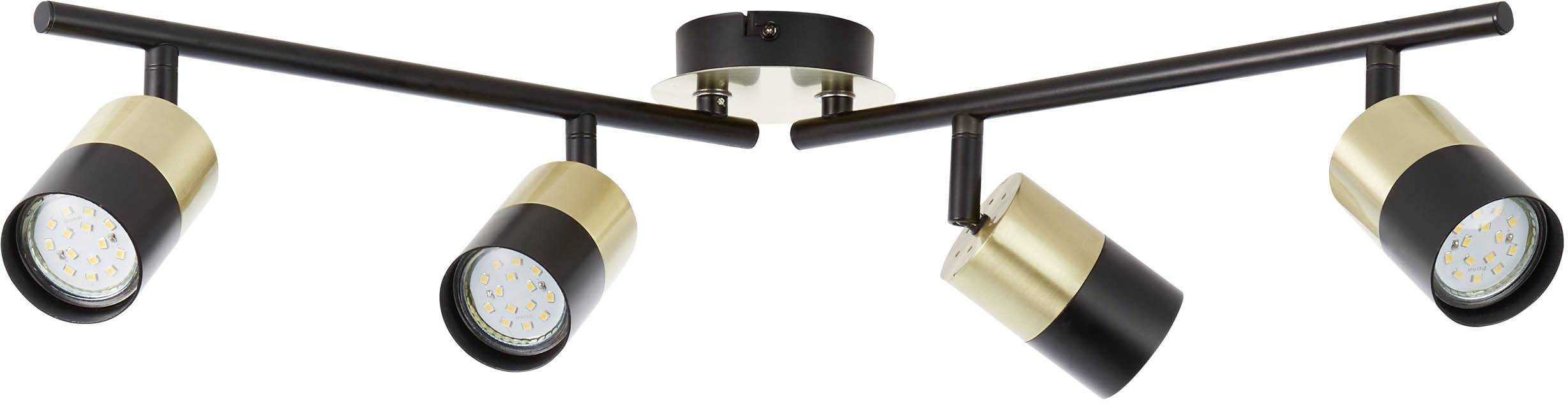 Brilliant Maribel 81032/78 Deckenstrahler GU10 14 W Messing (gebürstet), Schwarz